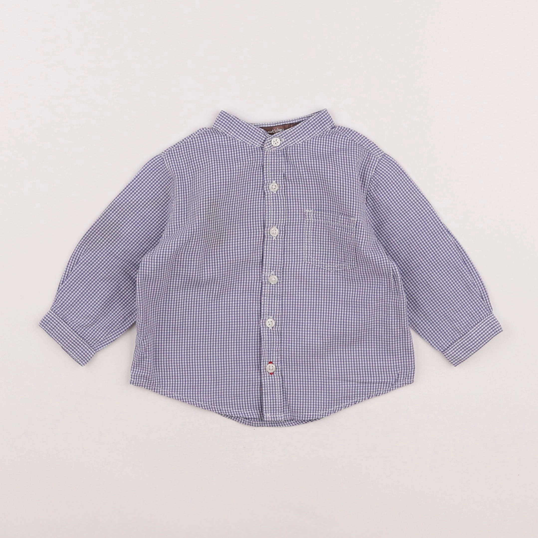 Boutchou - chemise bleu - 6 mois