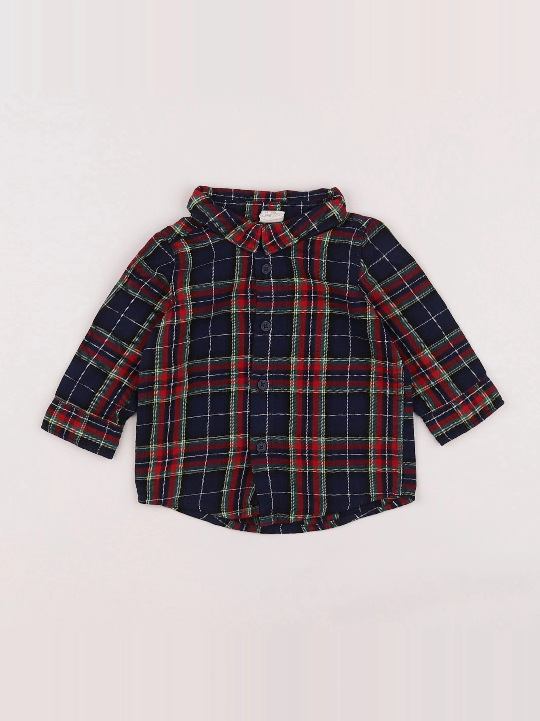 H&M - chemise bleu - 3/6 mois