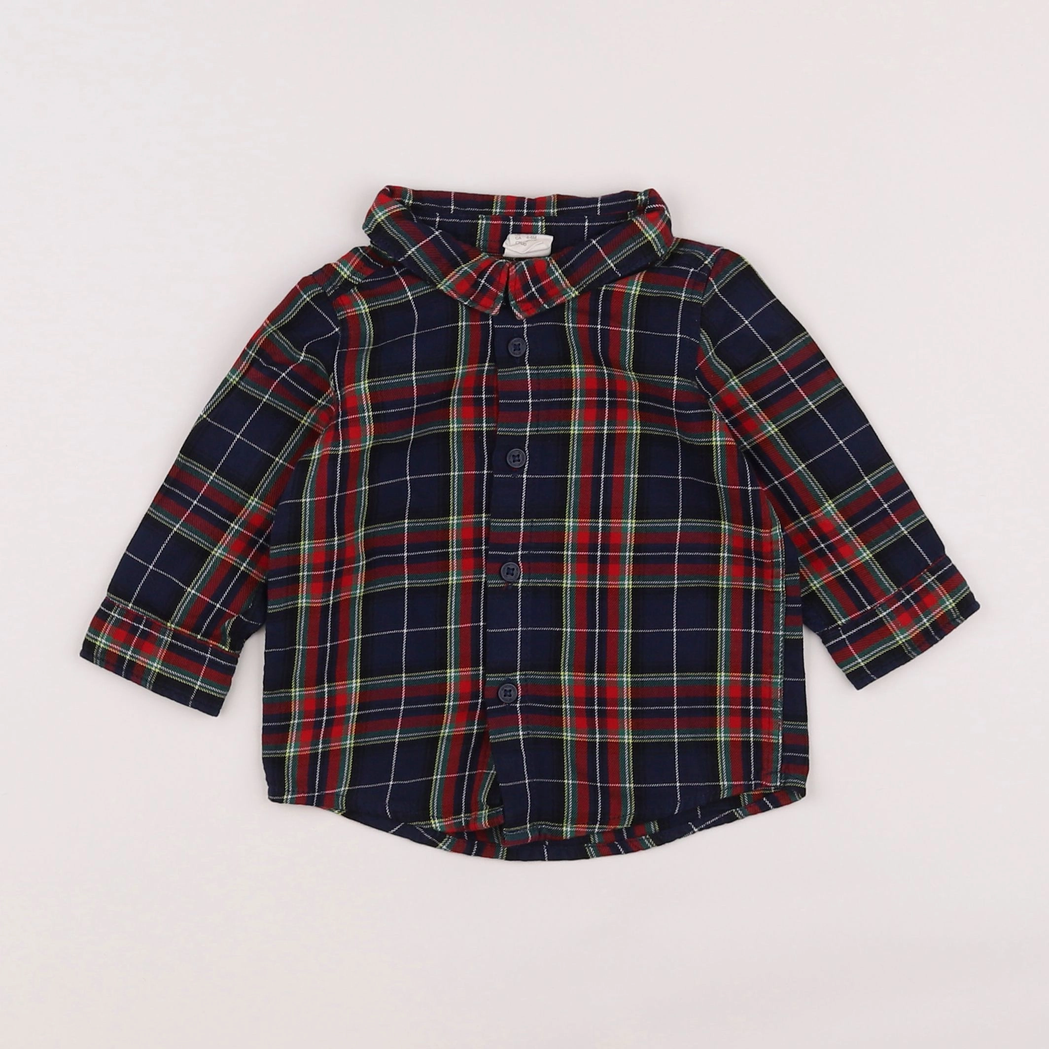 H&M - chemise bleu - 3/6 mois