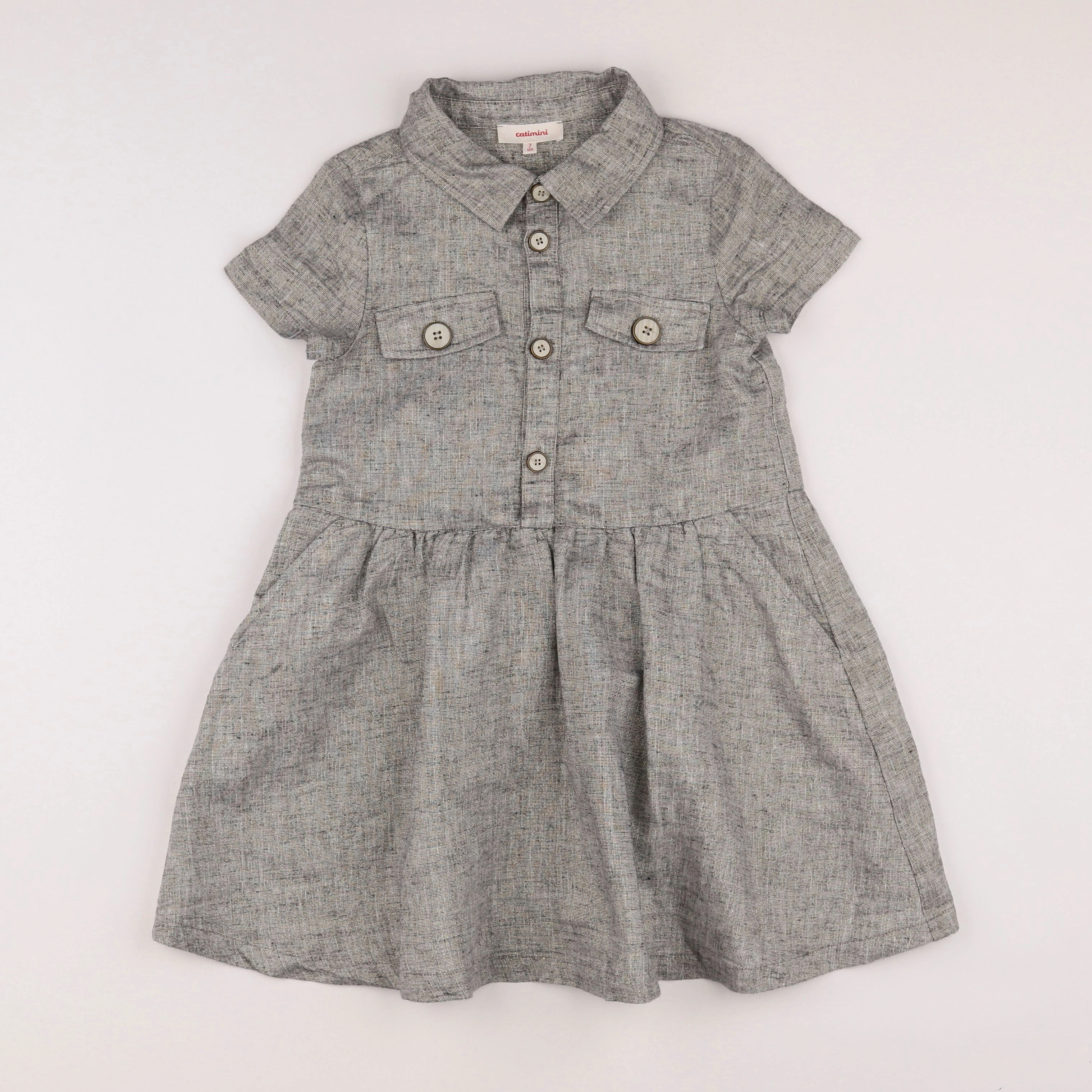 Catimini - robe gris - 7 ans