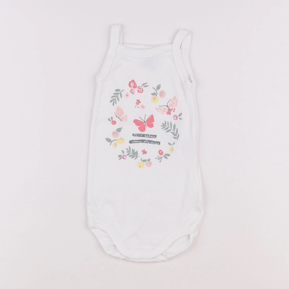 Petit Bateau - body blanc - 9 mois