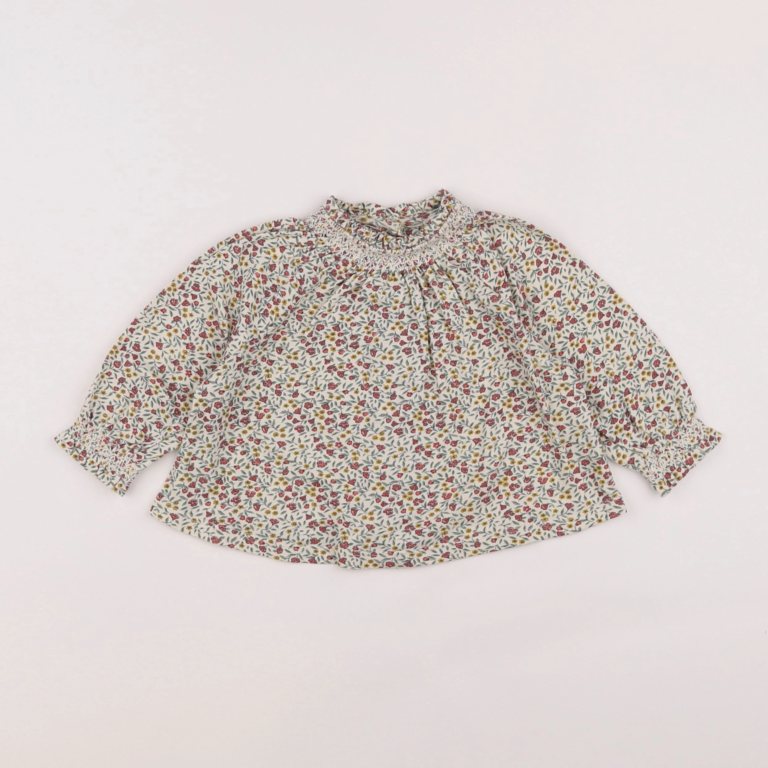 Vertbaudet - blouse vert - 6 mois