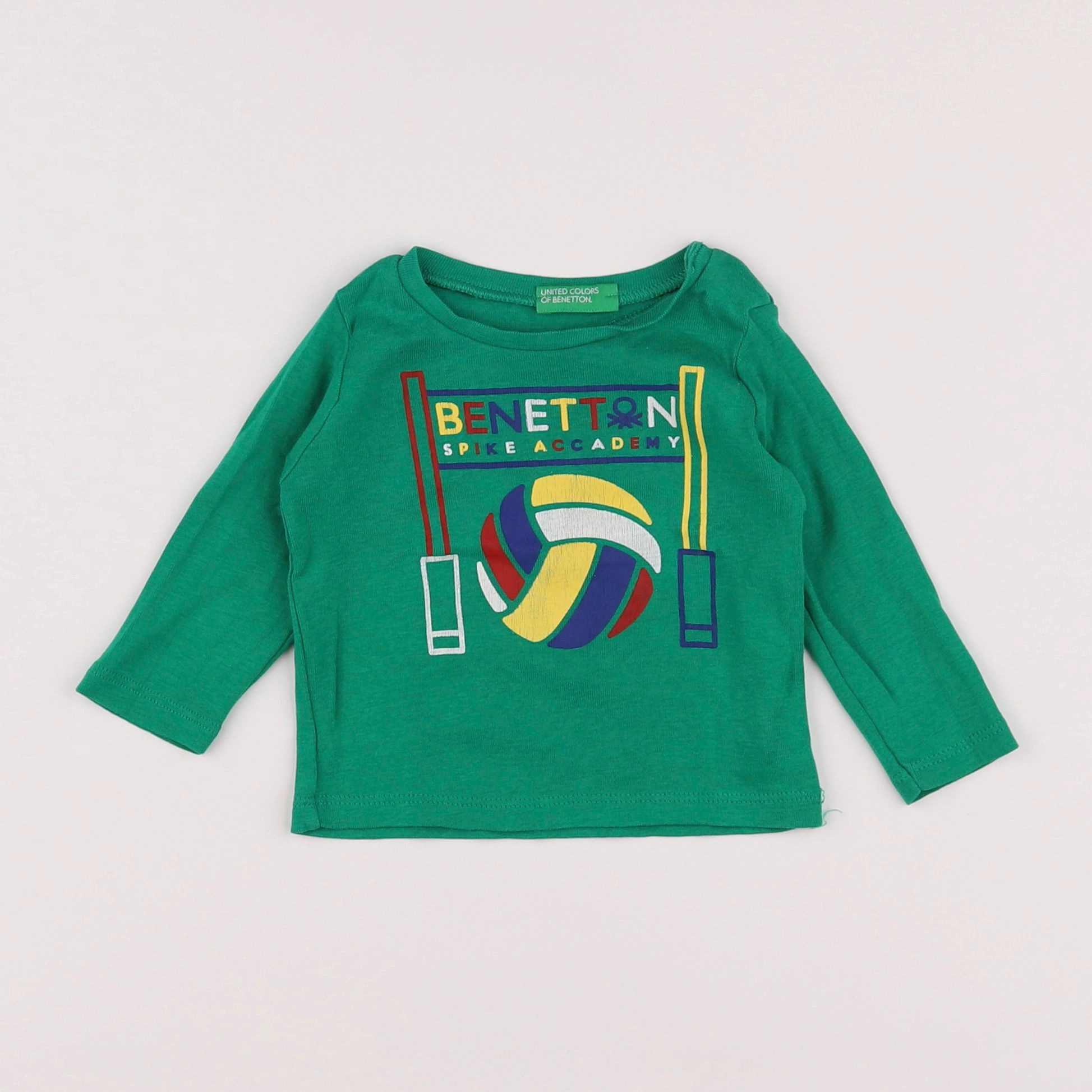 Benetton - tee-shirt vert - 3/6 mois