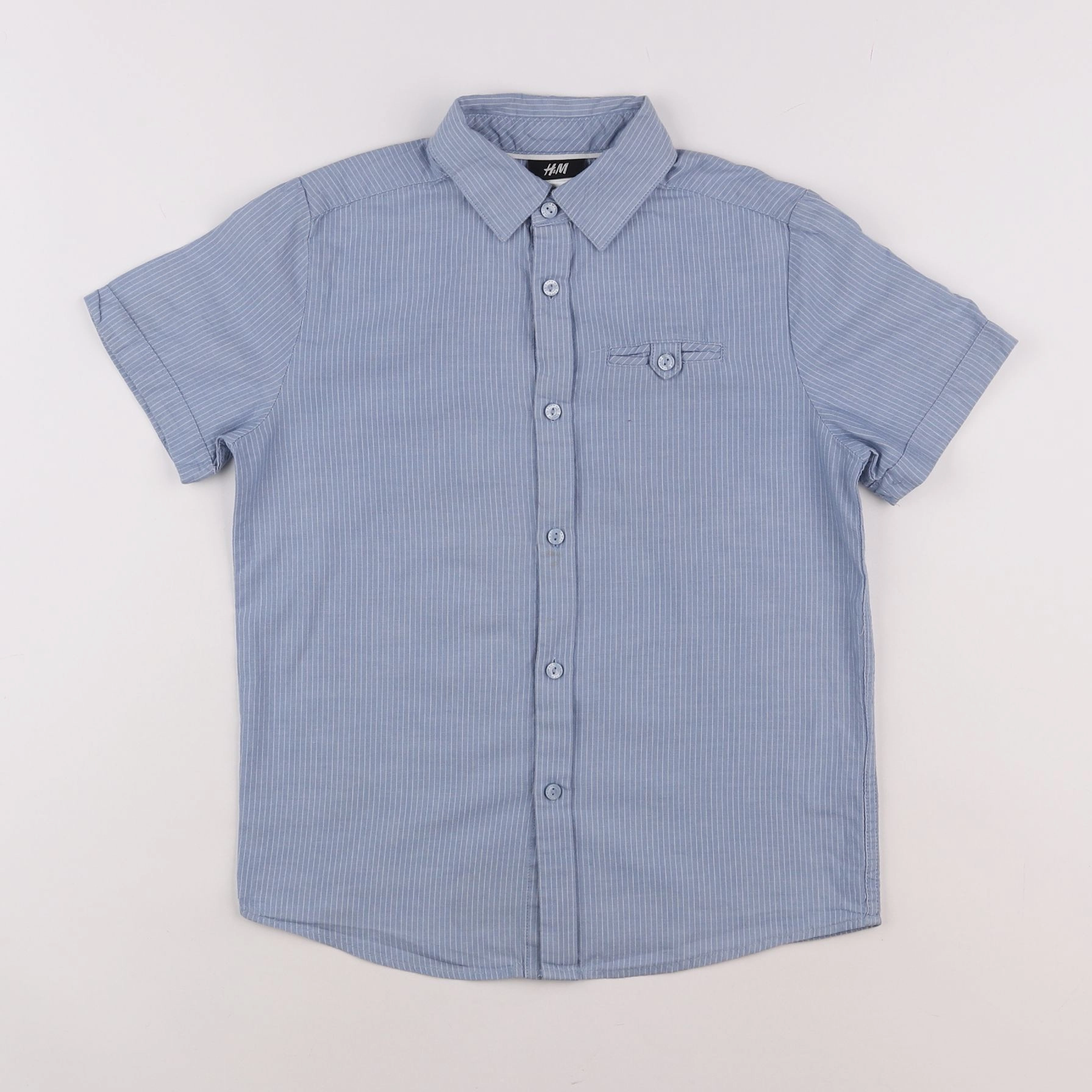 H&M - chemise bleu - 7/8 ans