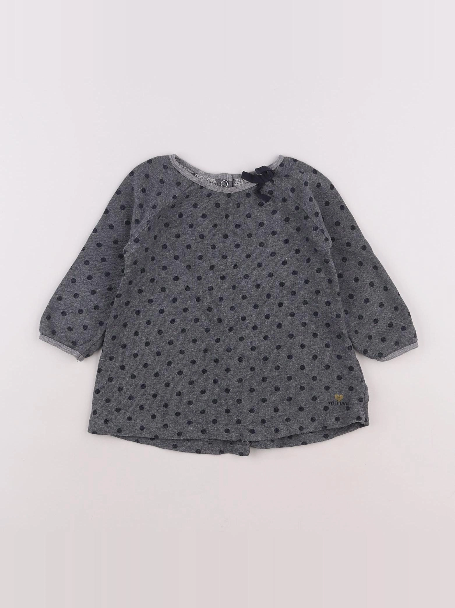 Petit Bateau - robe gris - 18 mois