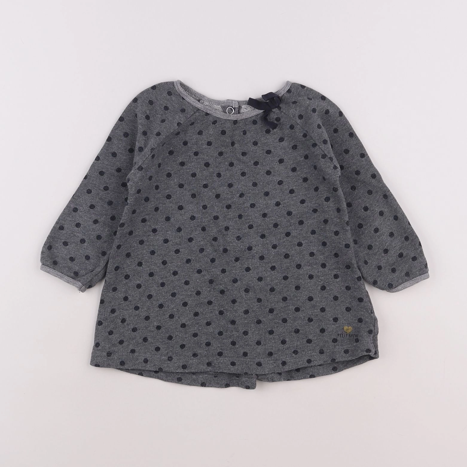 Petit Bateau - robe gris - 18 mois
