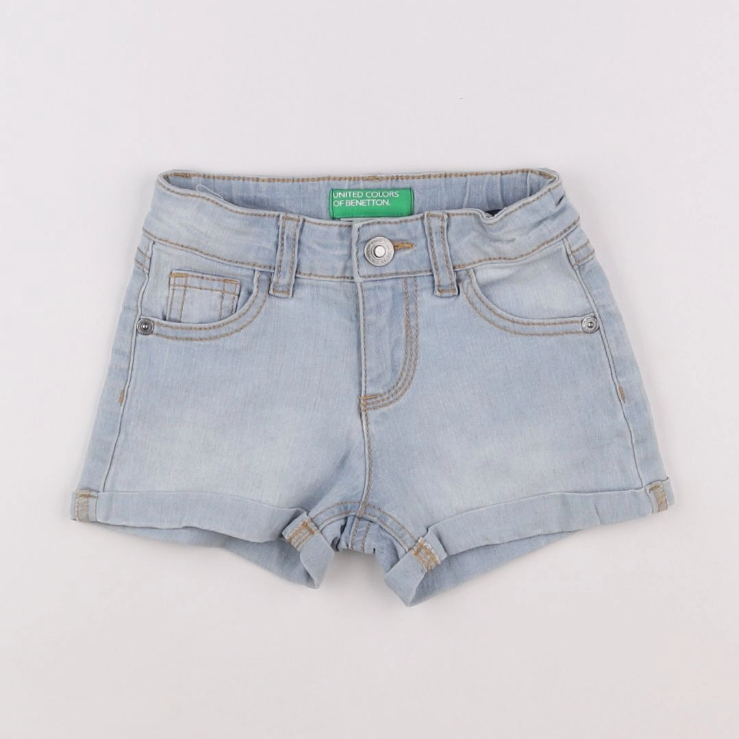 Benetton - short bleu - 3 ans