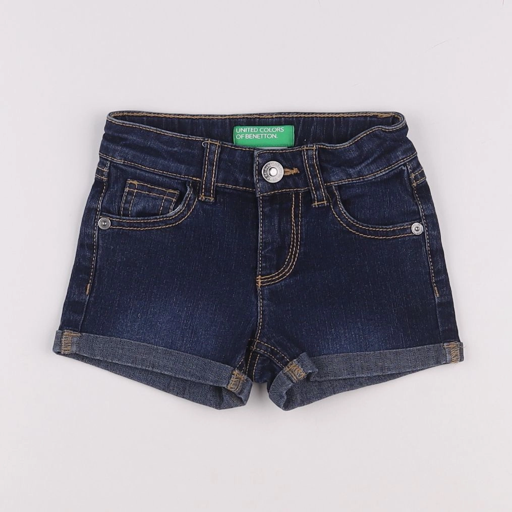 Benetton - short bleu - 3 ans