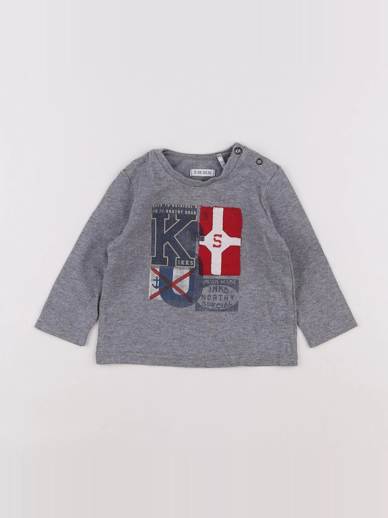 IKKS - tee-shirt gris - 6 mois