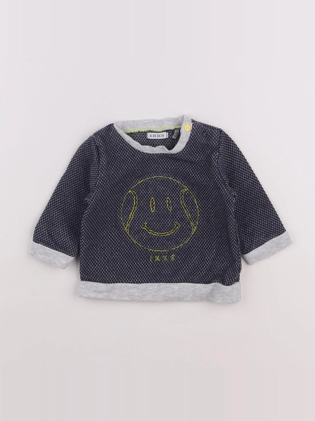 IKKS - sweat bleu - 6 mois