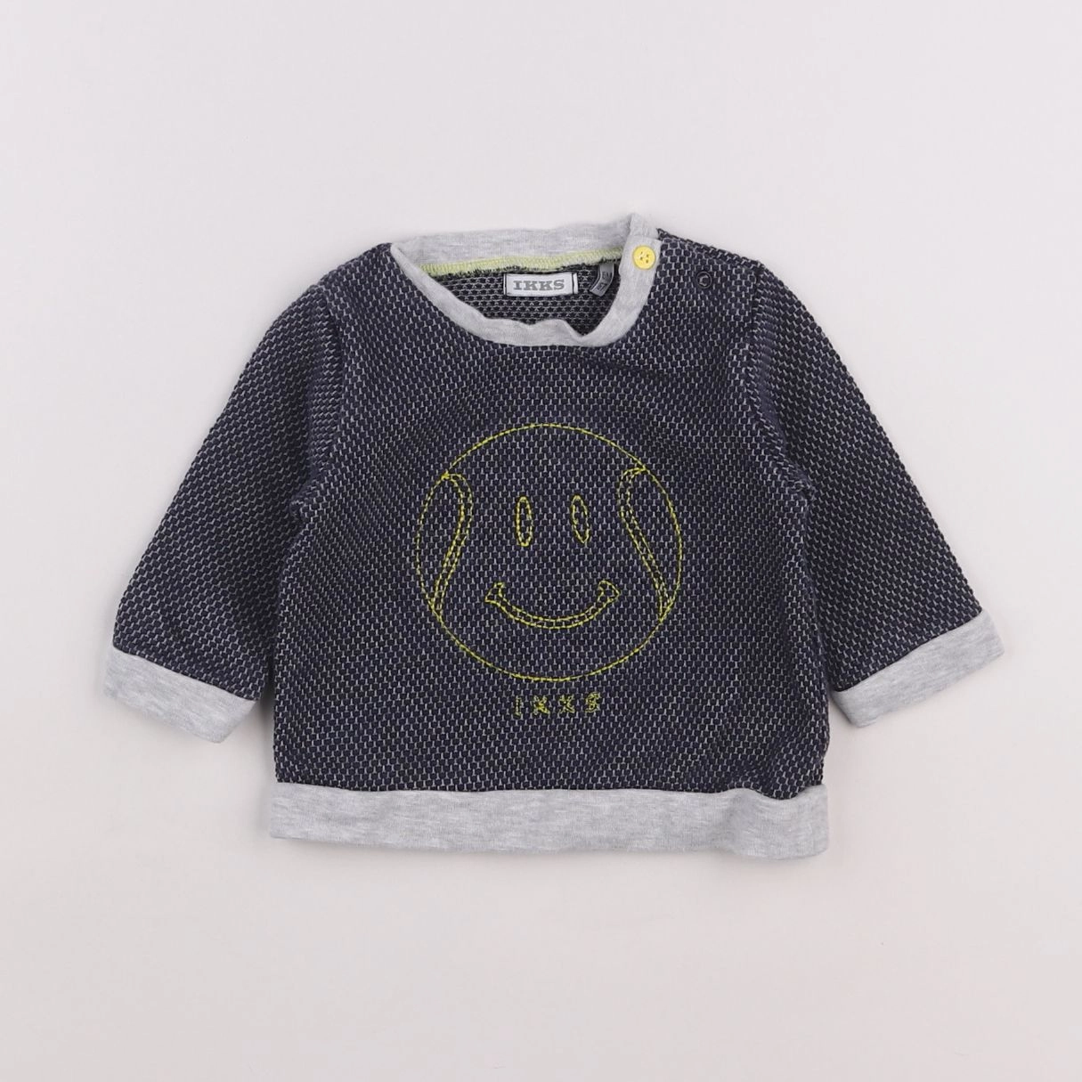 IKKS - sweat bleu - 6 mois