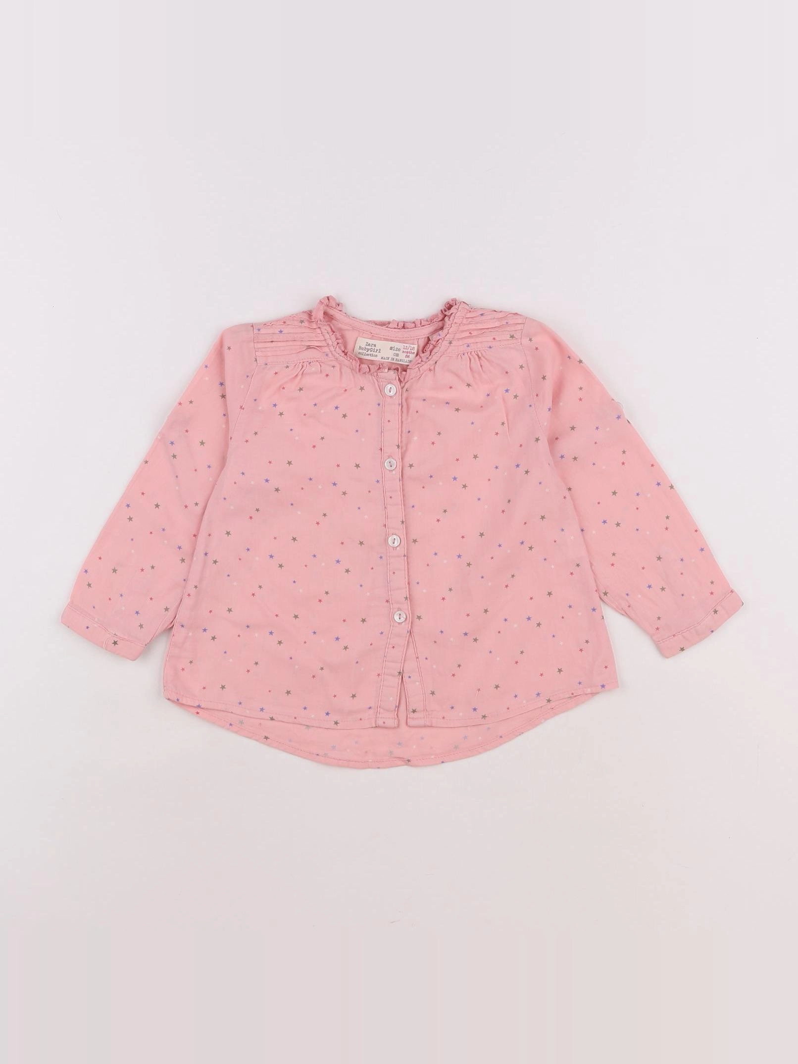 Zara - blouse rose - 12/18 mois