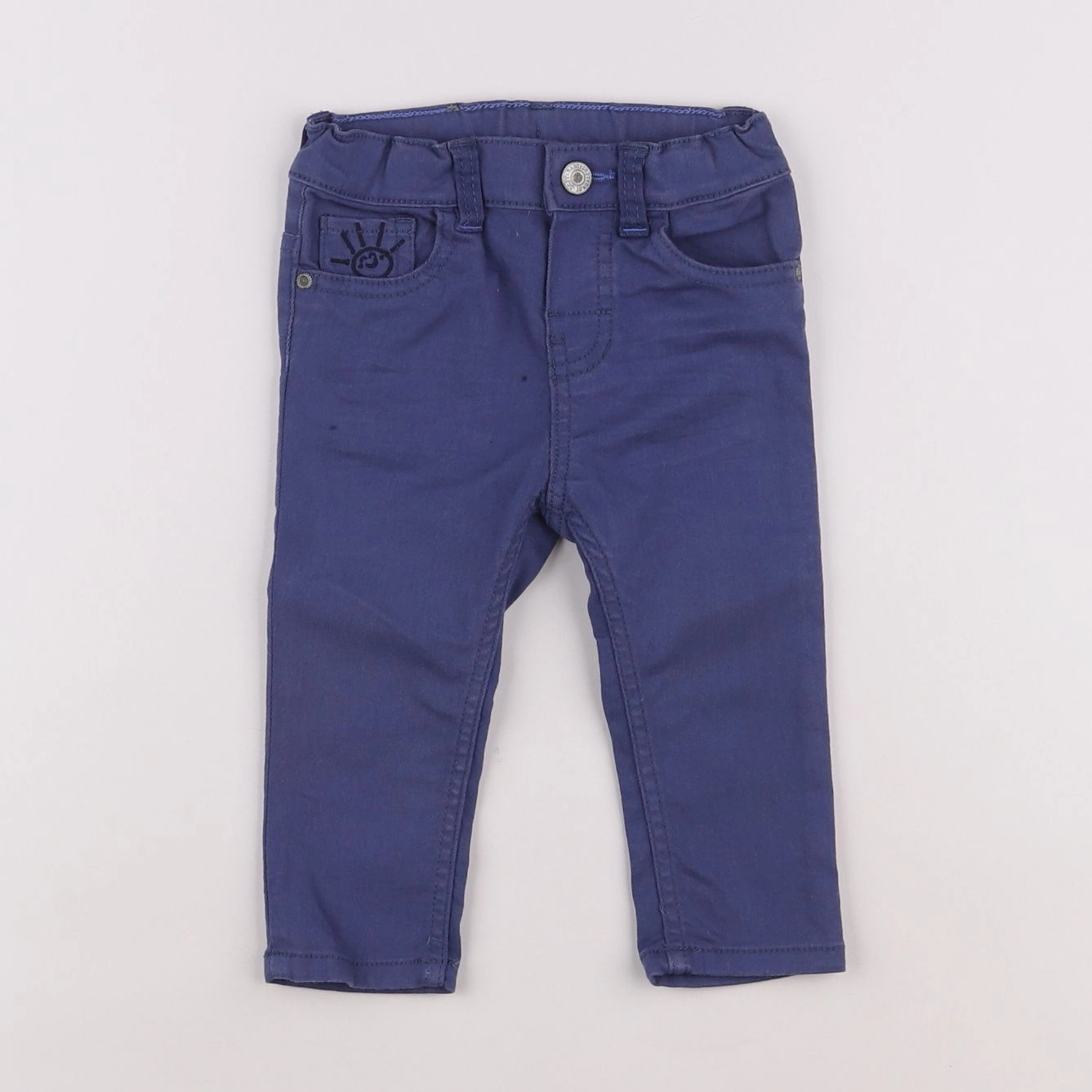 H&M - jean bleu - 6/9 mois