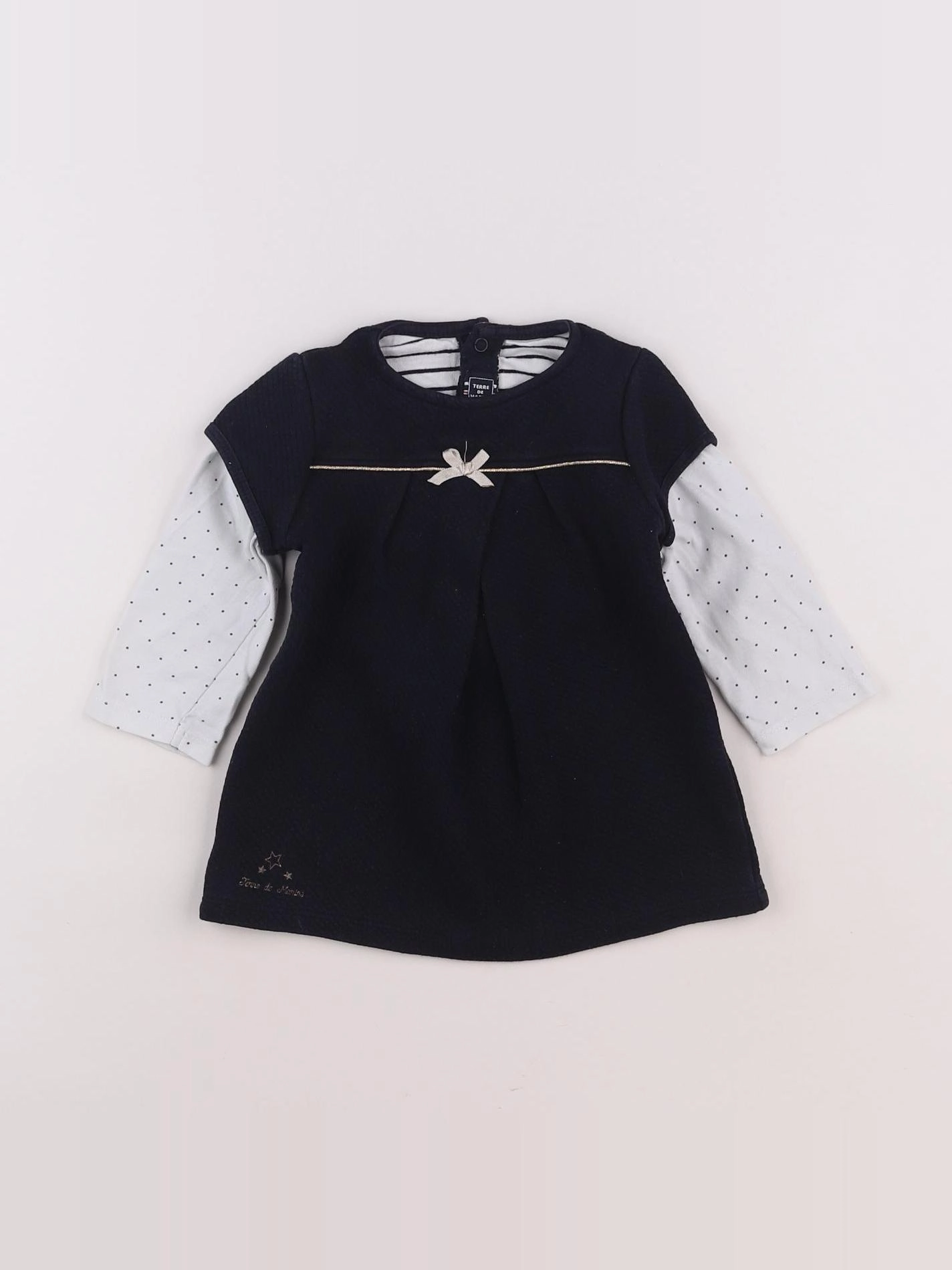 Terre de marins - robe bleu, blanc - 12 mois