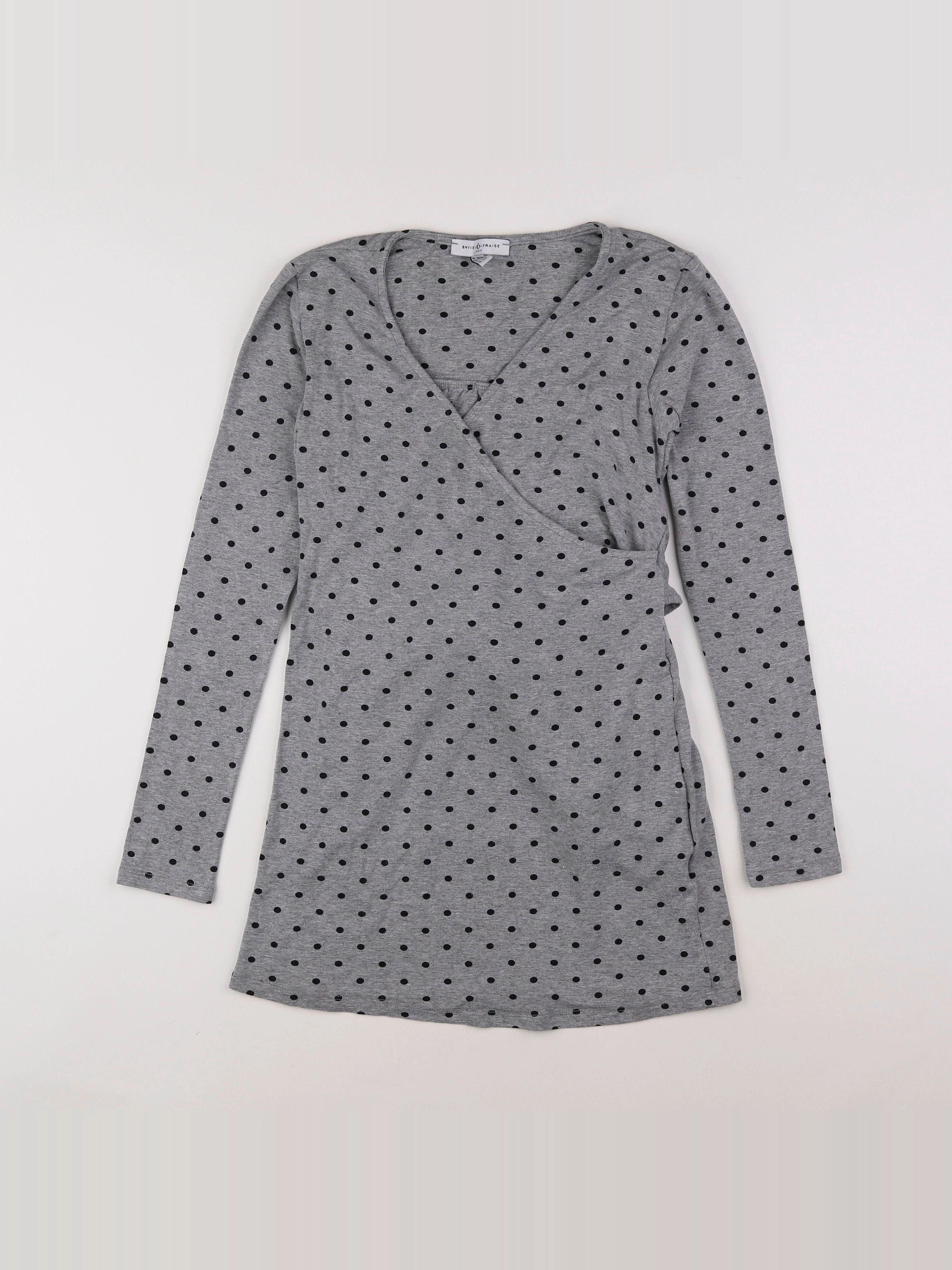 Envie de fraise - robe grossesse gris - 34 à 36