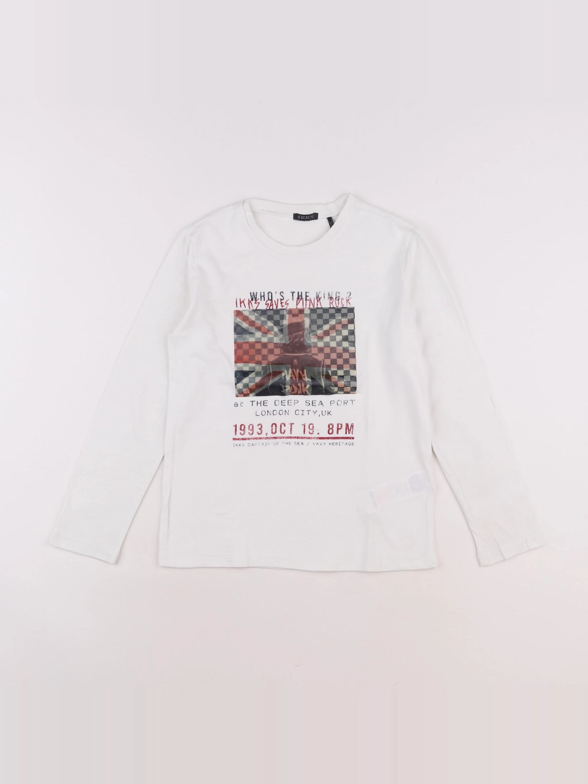 IKKS - tee-shirt blanc - 8 ans