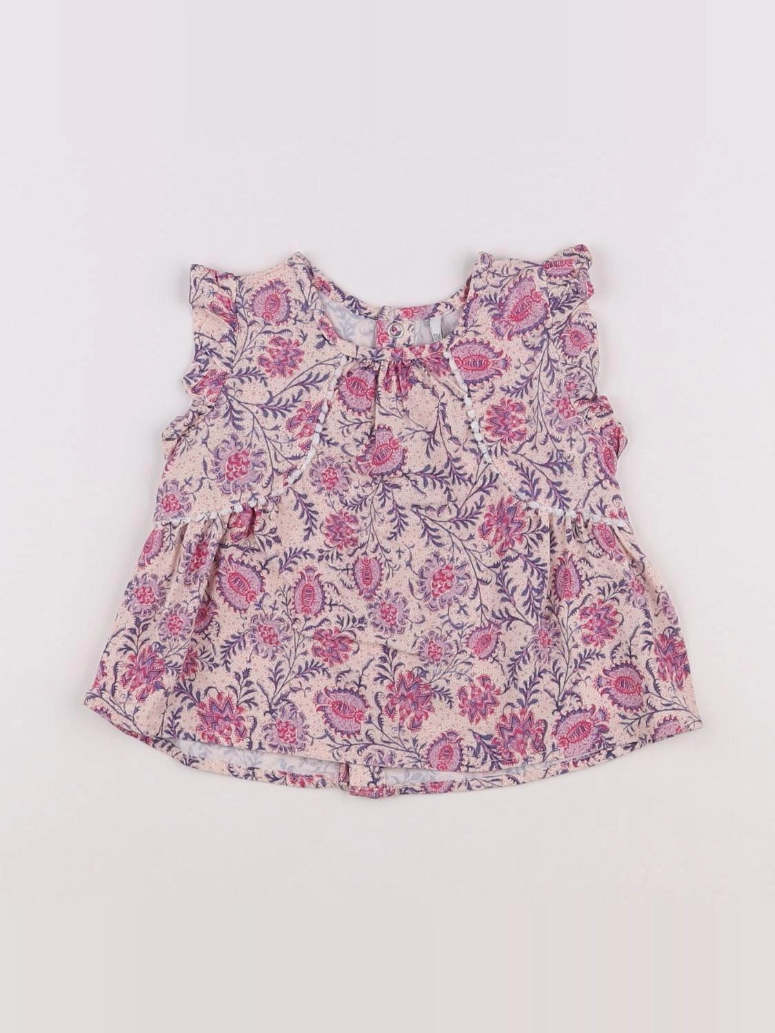 IKKS - blouse violet - 12 mois