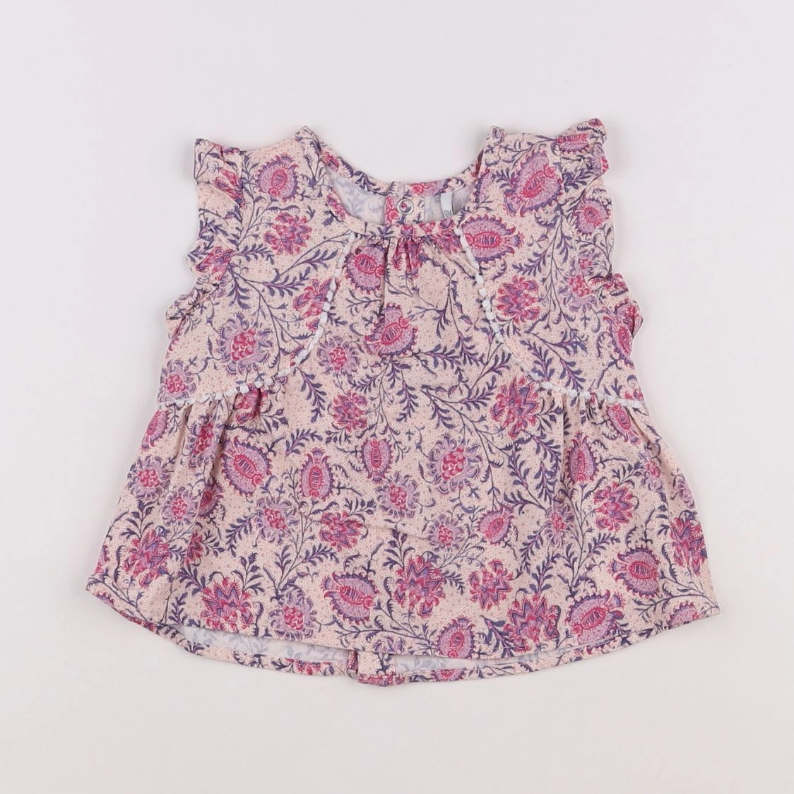 IKKS - blouse violet - 12 mois