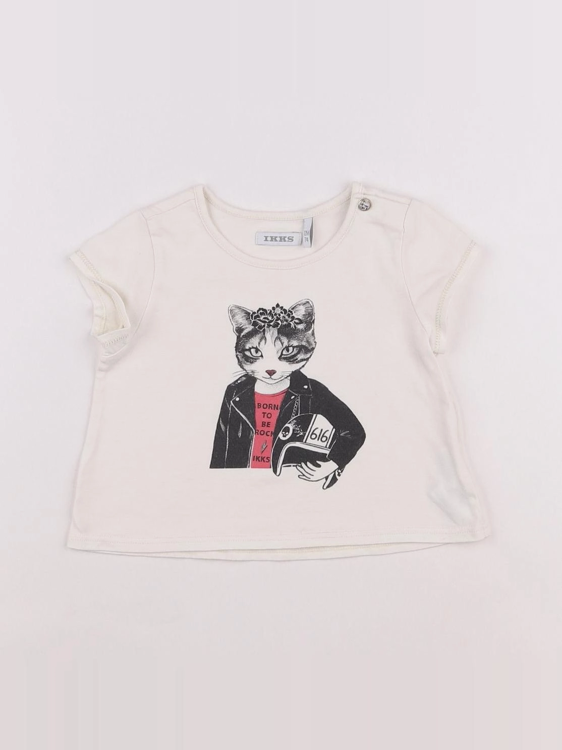 IKKS - tee-shirt beige - 12 mois