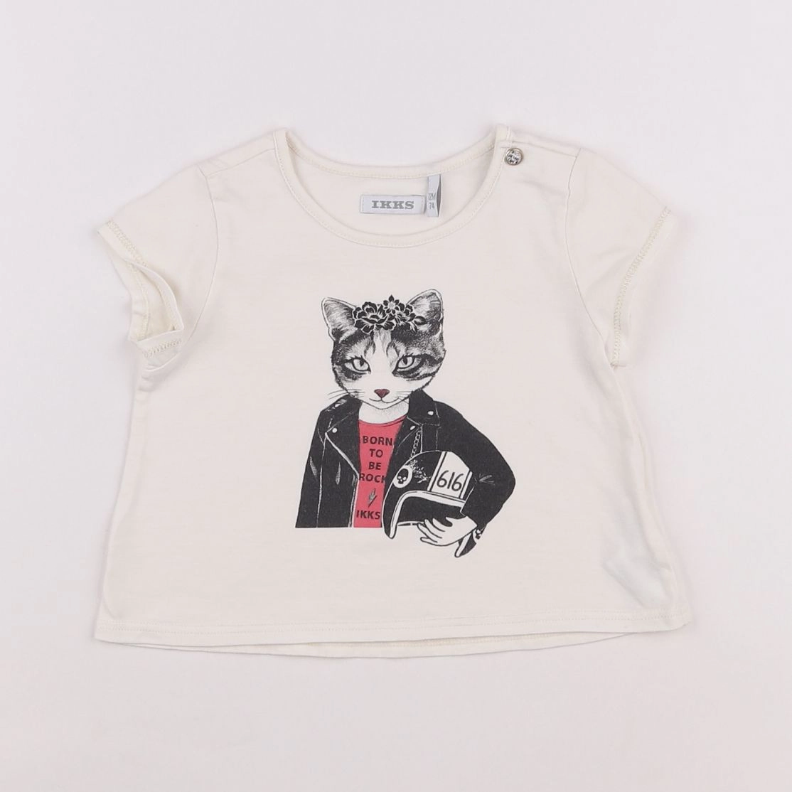 IKKS - tee-shirt beige - 12 mois