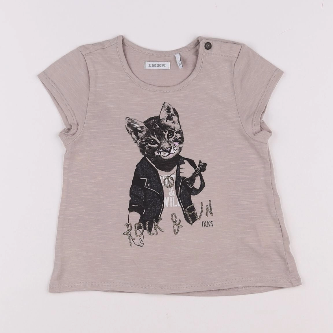 IKKS - tee-shirt beige - 2 ans