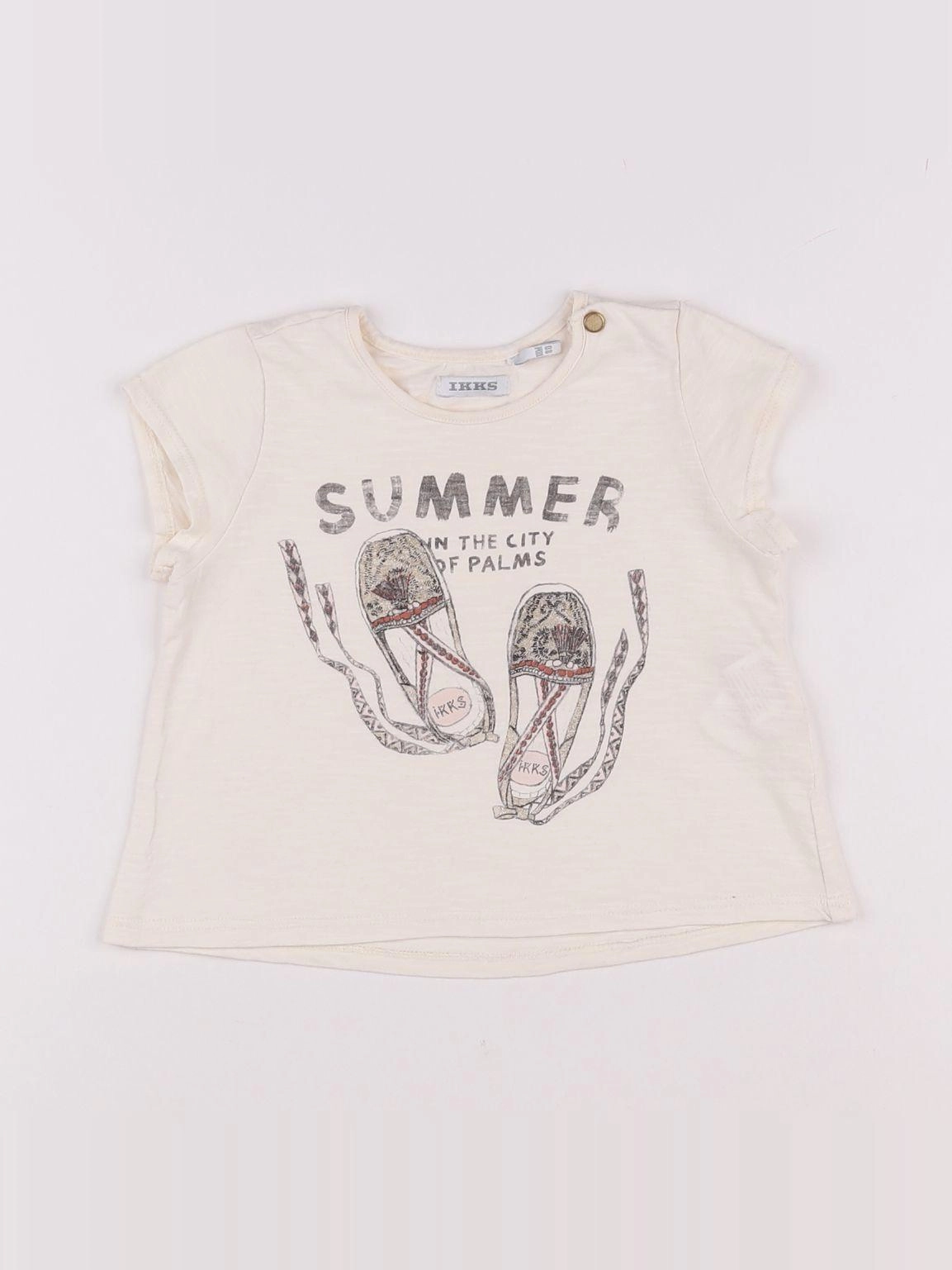 IKKS - tee-shirt beige - 18 mois