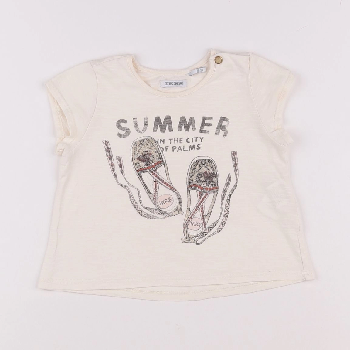 IKKS - tee-shirt beige - 18 mois