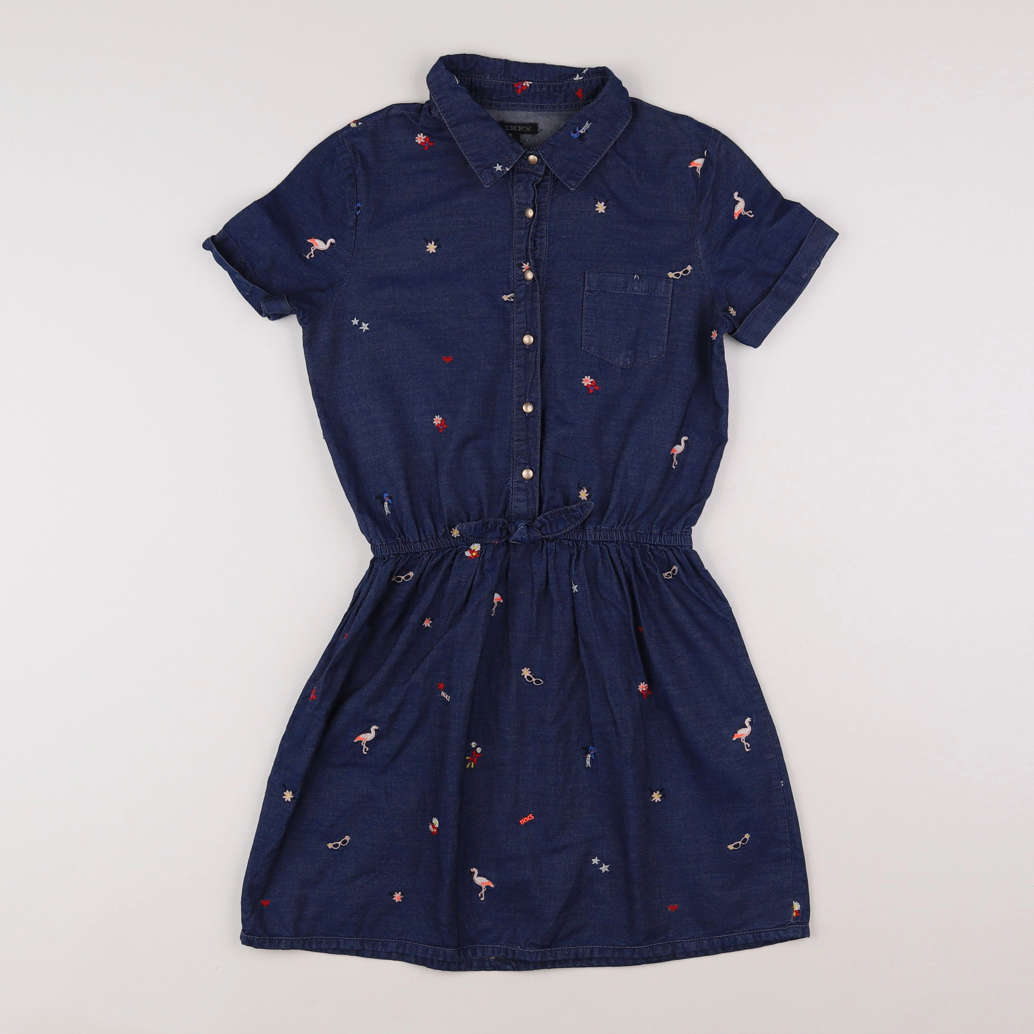 IKKS - robe bleu - 10 ans