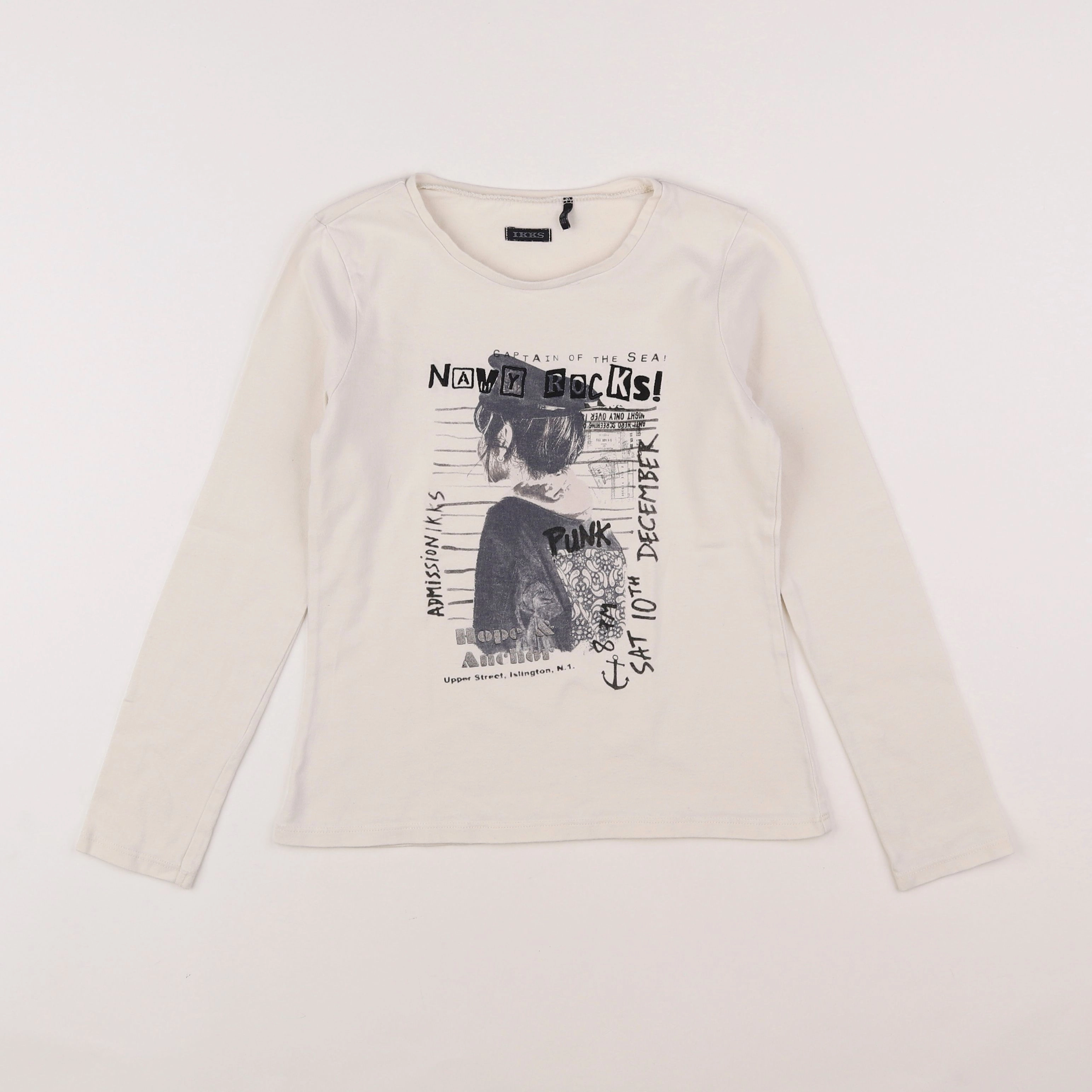 IKKS - tee-shirt blanc - 10 ans