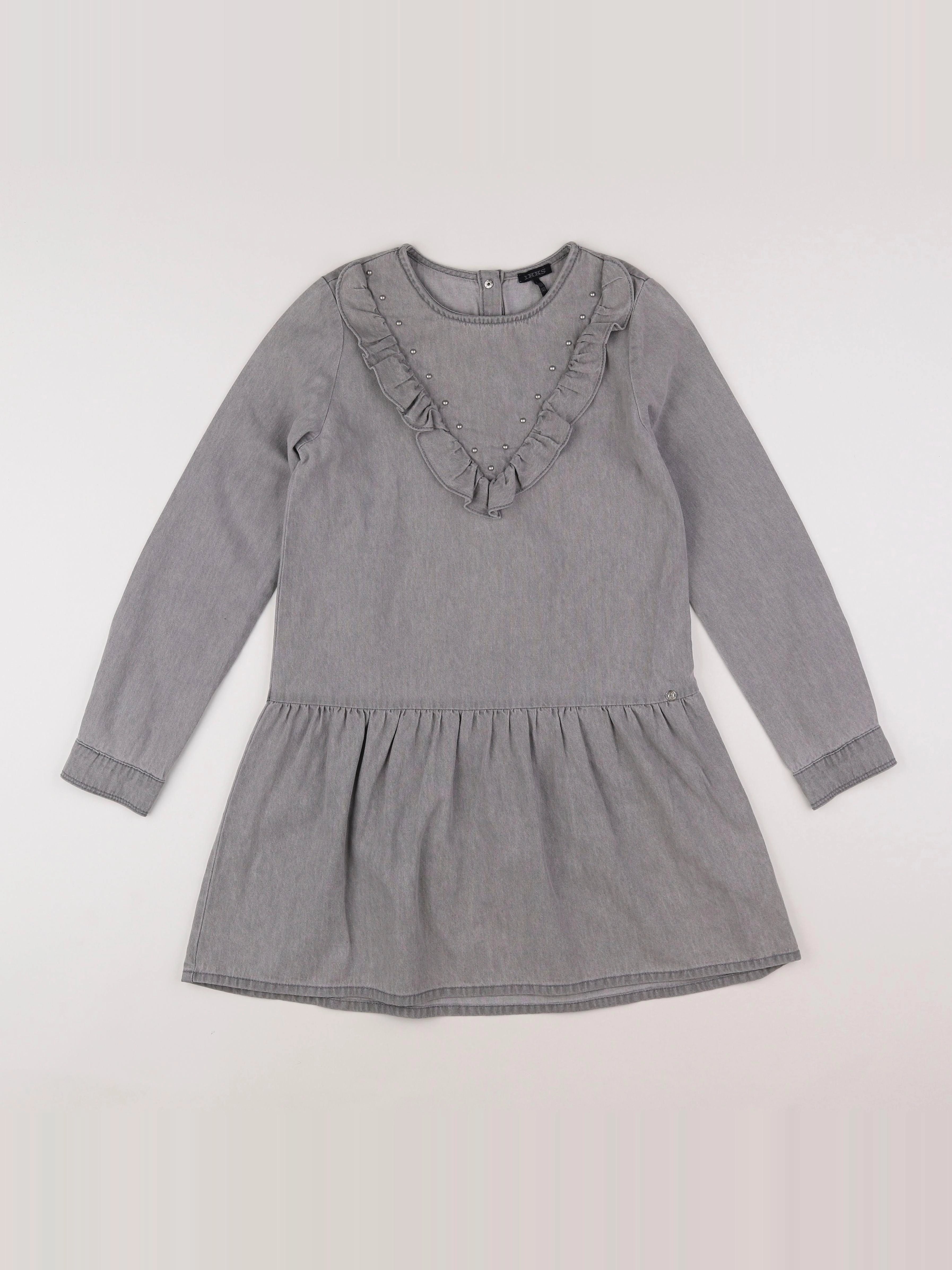 IKKS - robe gris - 10 ans