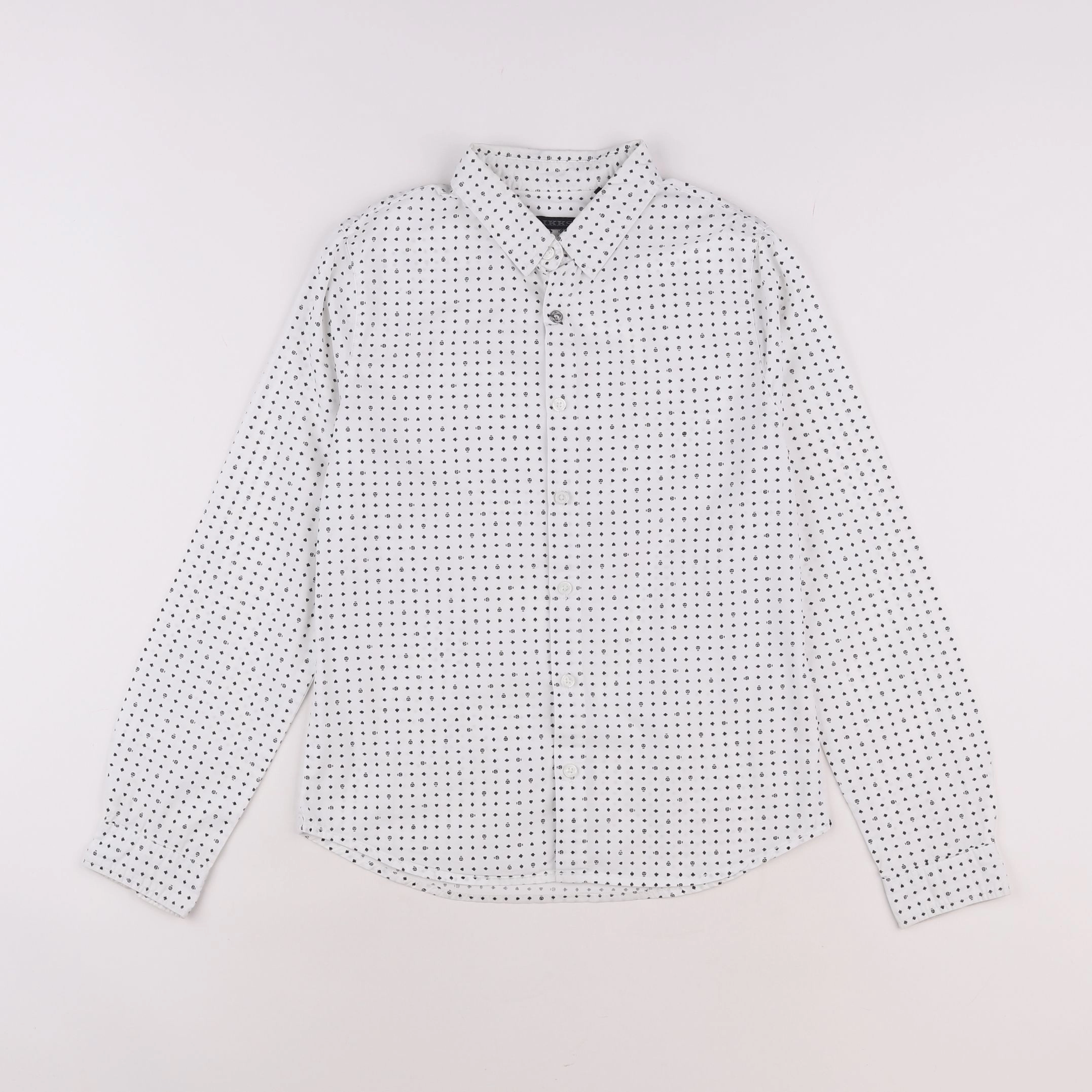 IKKS - chemise blanc, noir - 10 ans