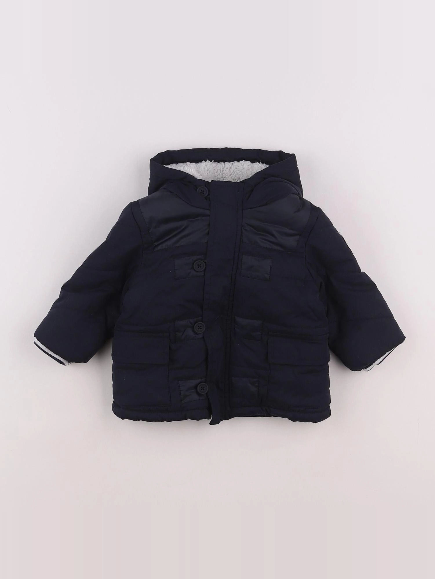 IKKS - parka bleu - 6 mois