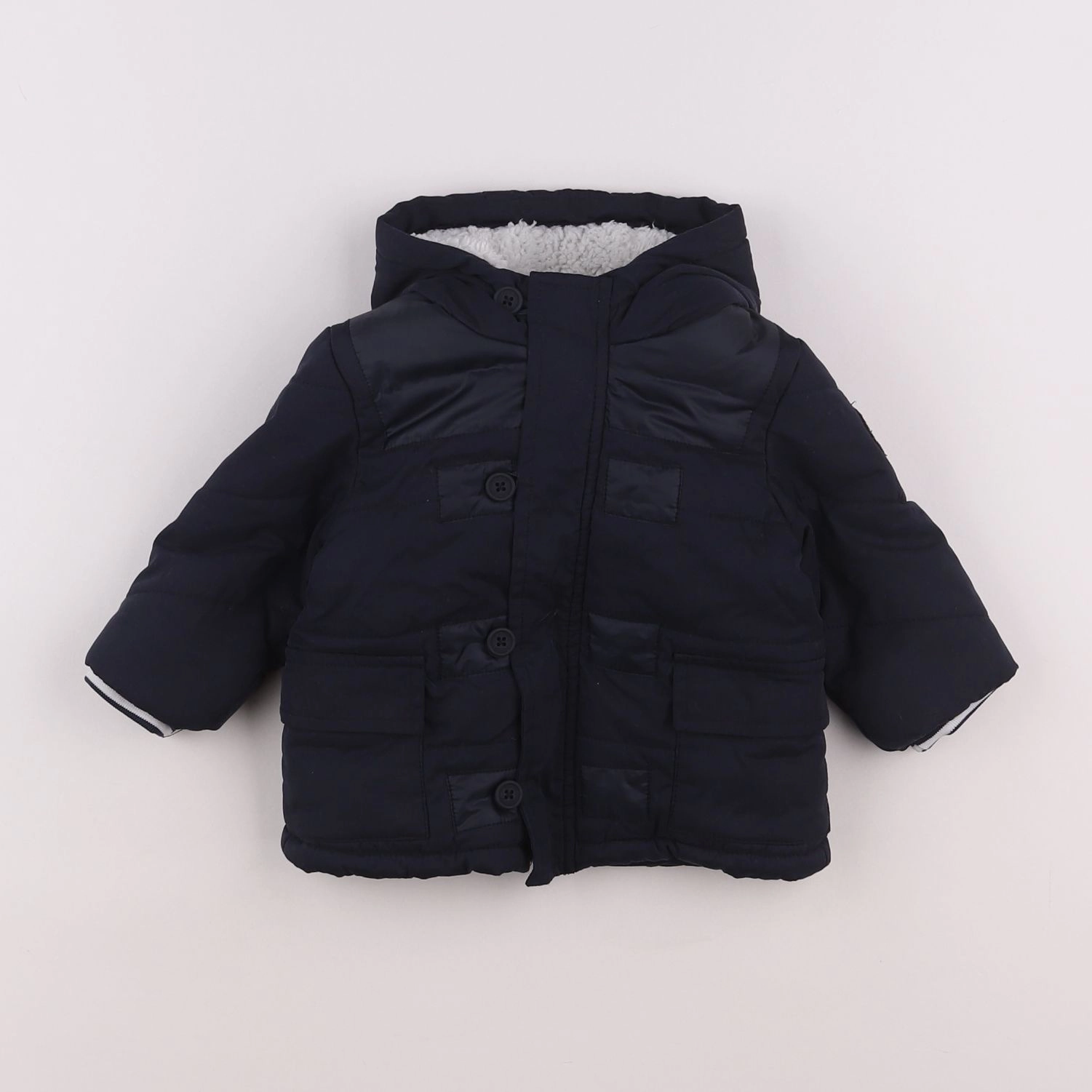 IKKS - parka bleu - 6 mois