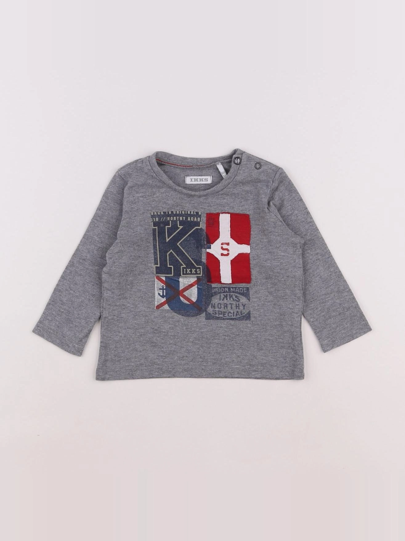 IKKS - tee-shirt gris - 6 mois