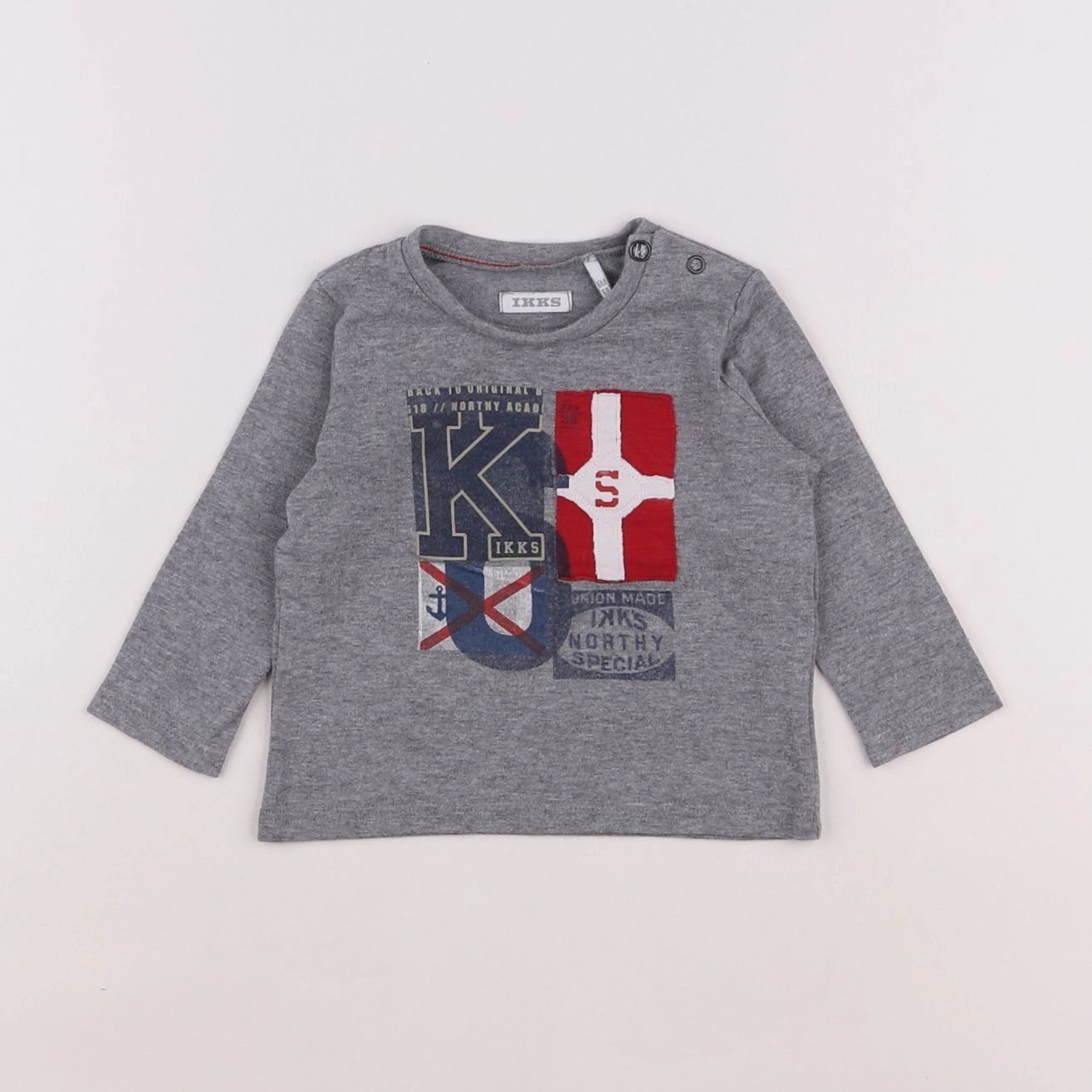 IKKS - tee-shirt gris - 6 mois