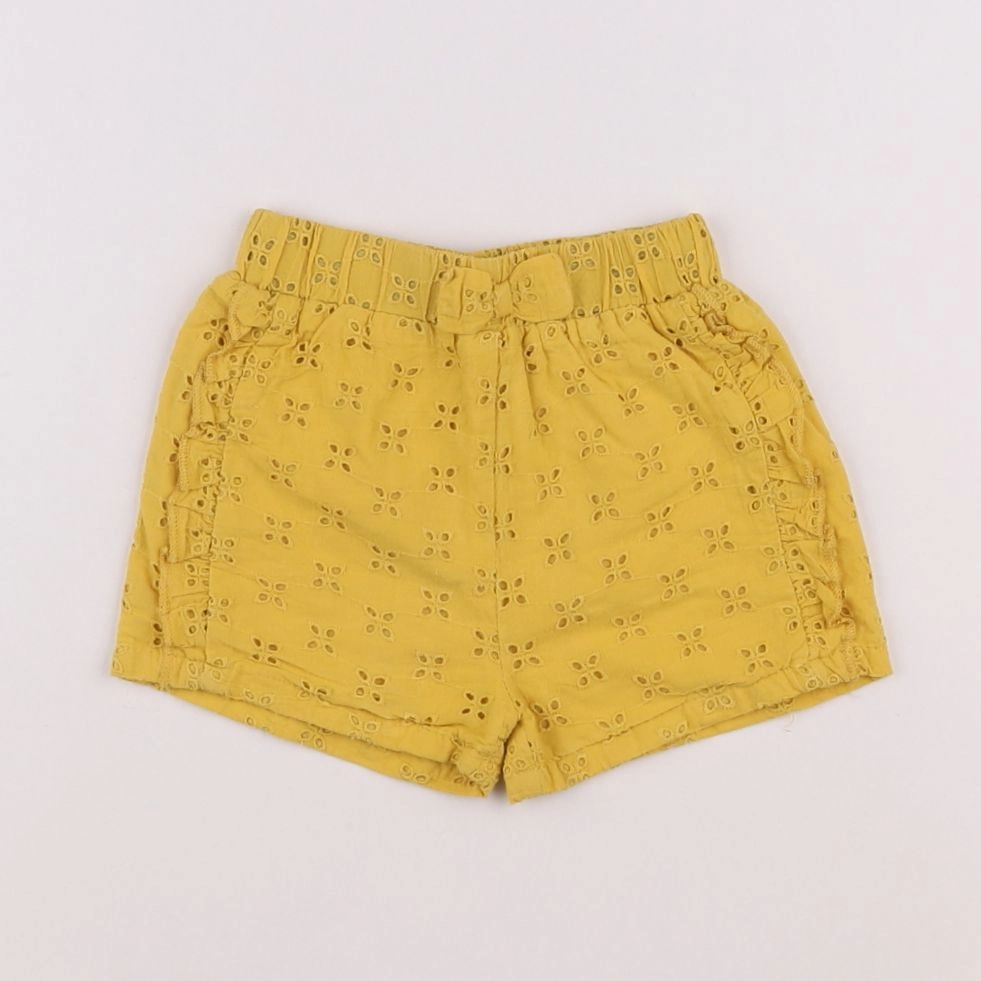 Vertbaudet - short jaune - 12 mois