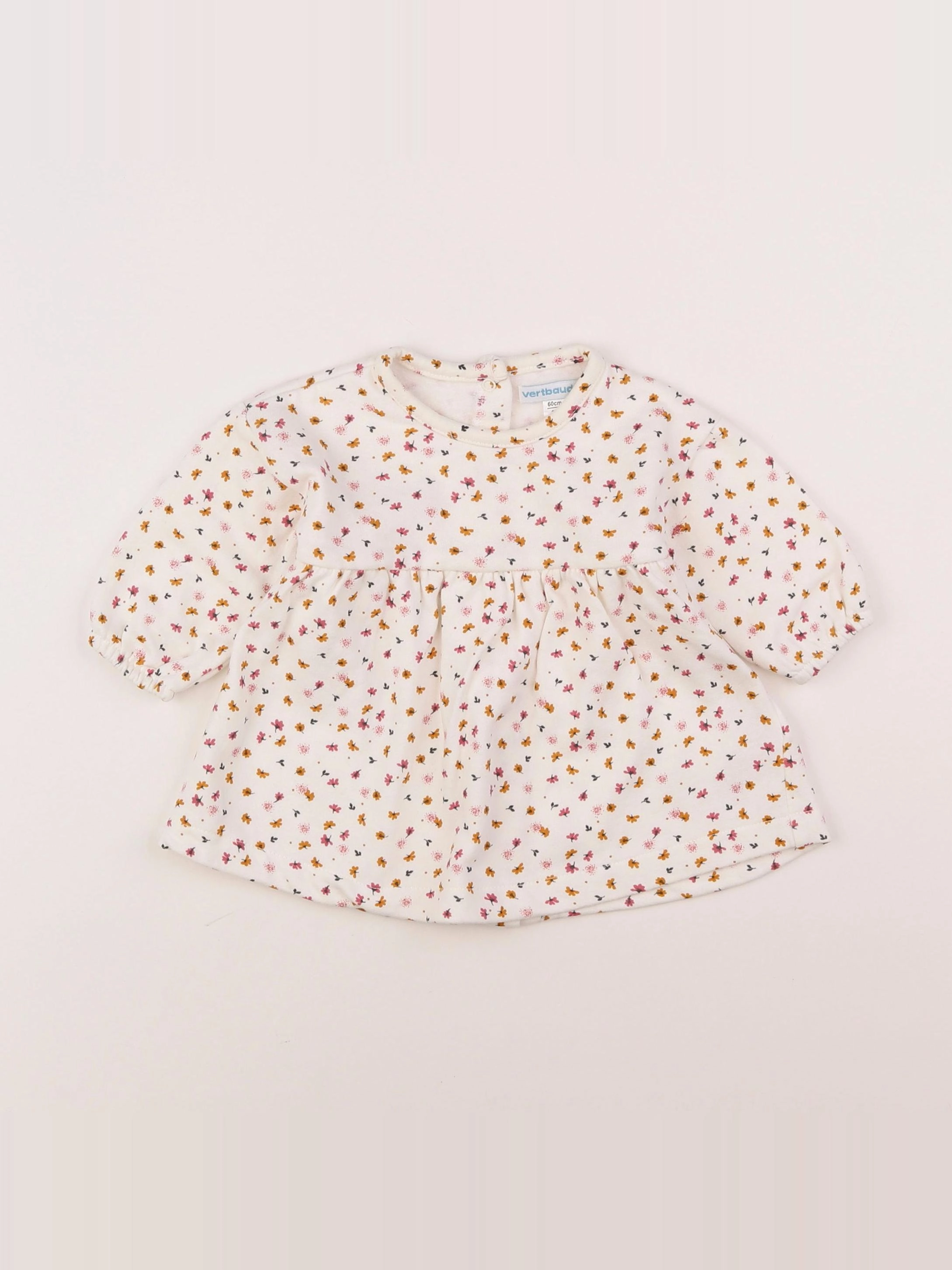 Vertbaudet - robe beige - 3 mois