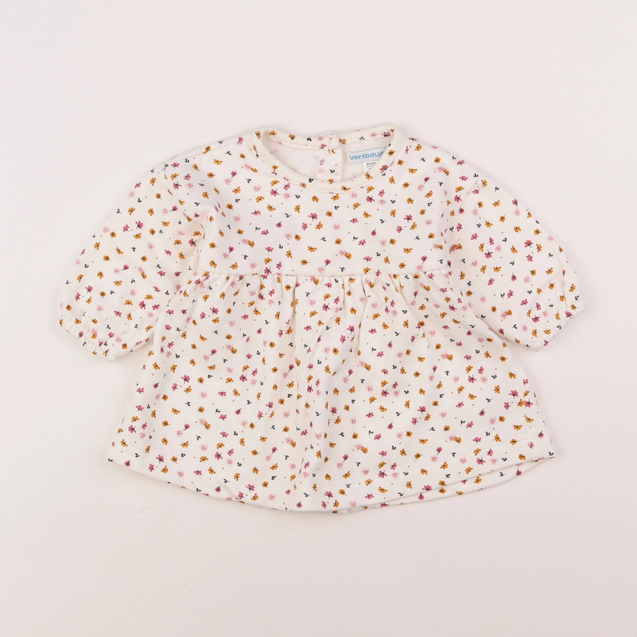 Vertbaudet - robe beige - 3 mois