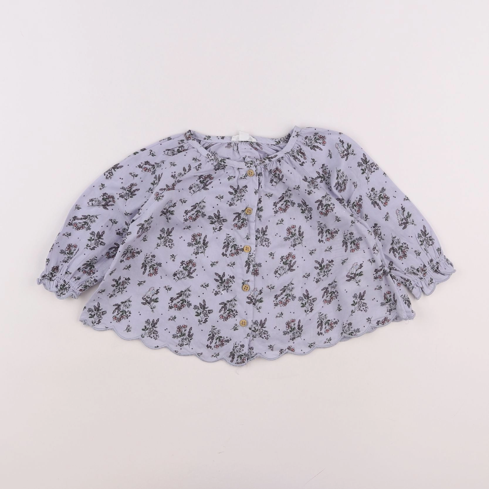 Vertbaudet - blouse bleu - 9 mois