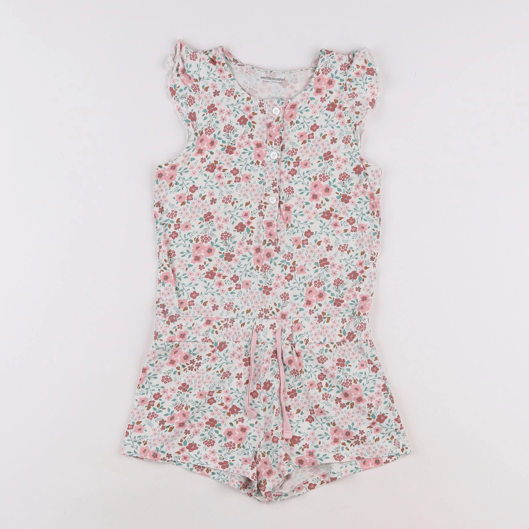 Vertbaudet - pyjama coton rose, vert - 5 ans