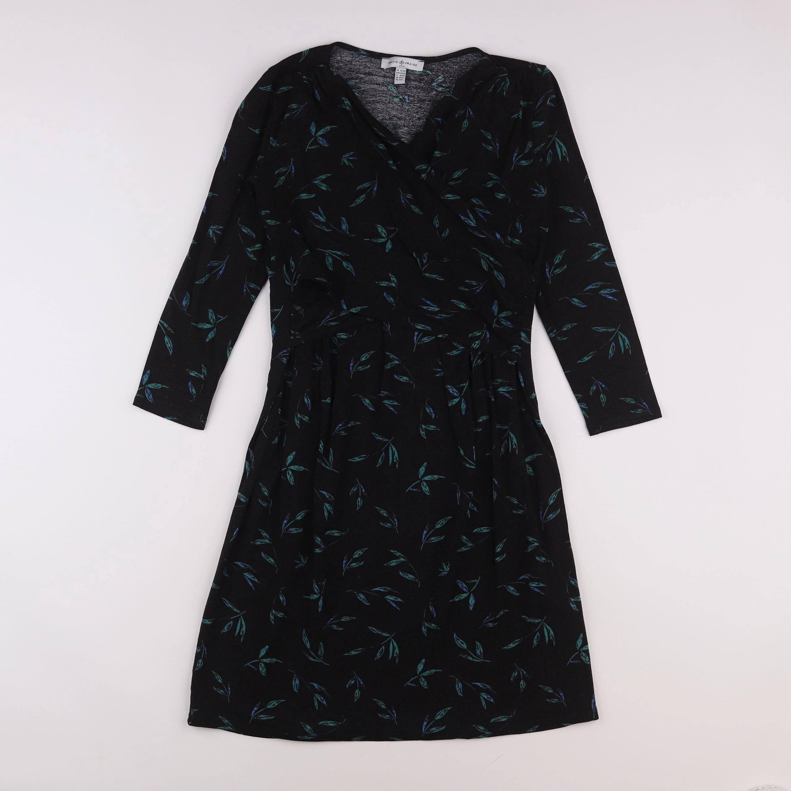Envie de fraise - robe grossesse noir, vert - 36 à 38