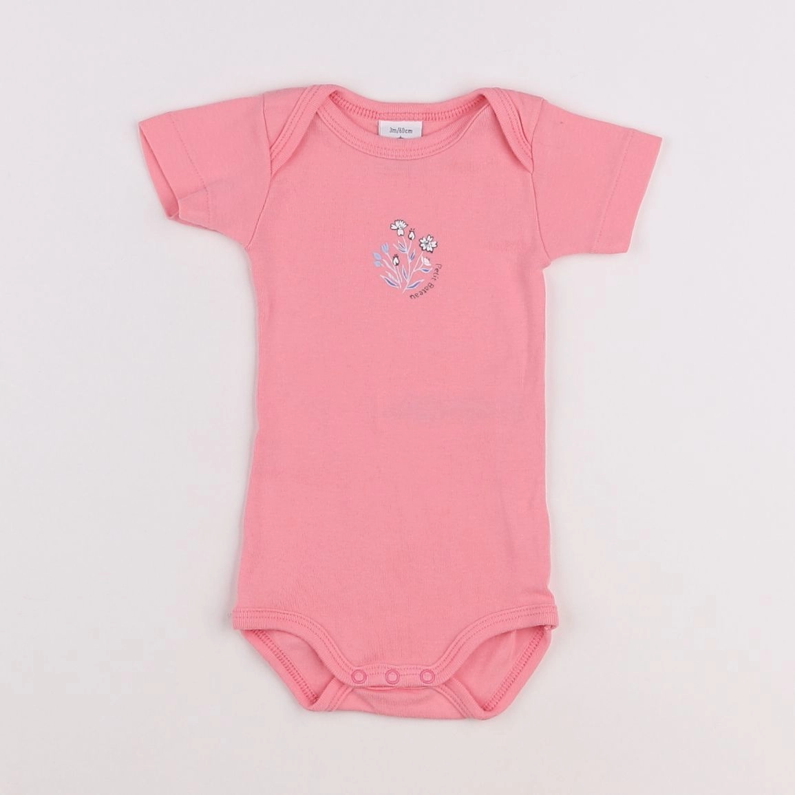 Petit Bateau - body rose - 3 mois