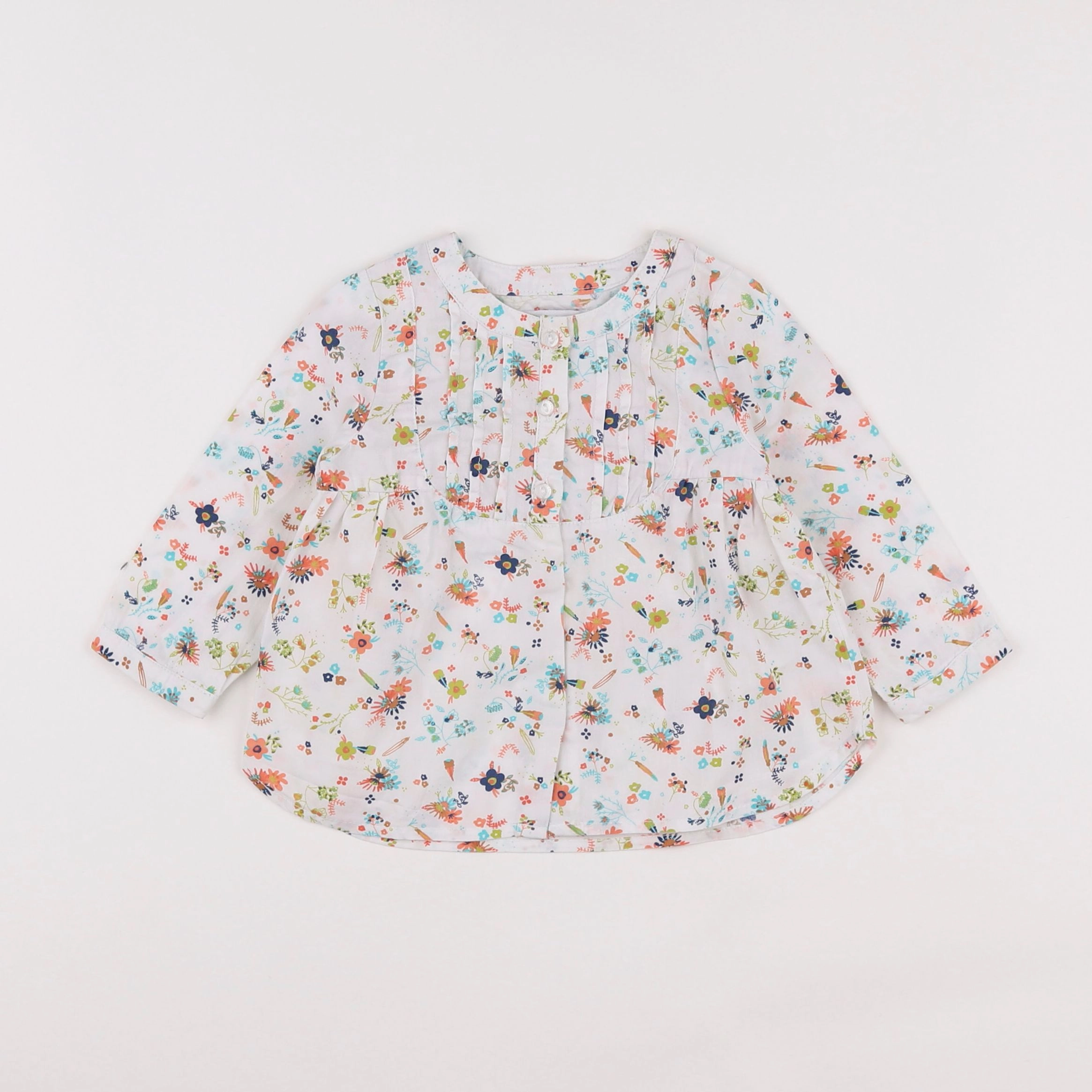 Vertbaudet - blouse multicolore - 12 mois