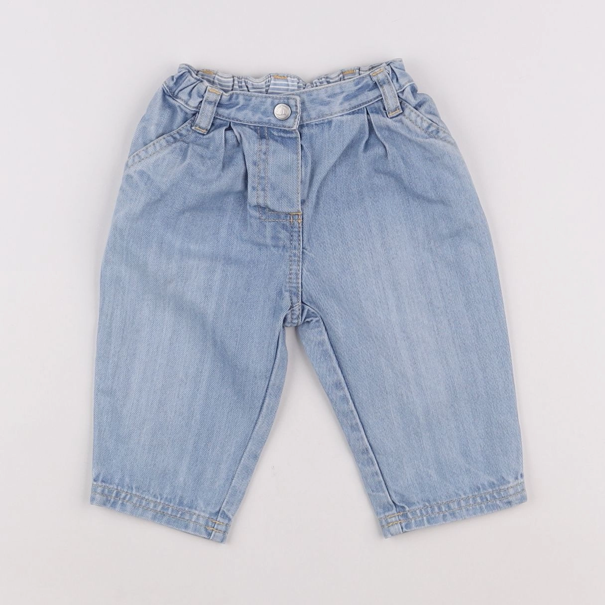 Petit Bateau - jean bleu - 6 mois