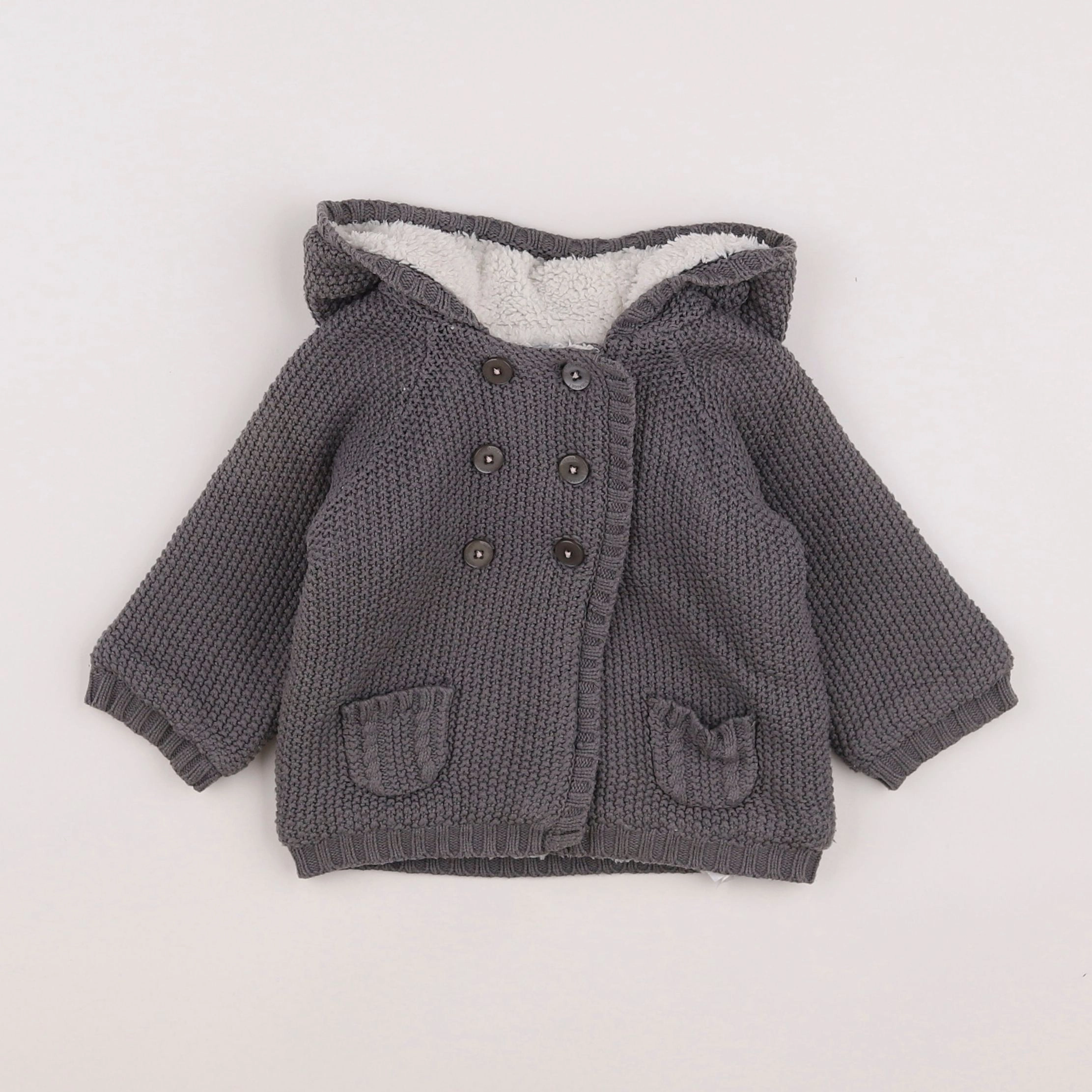Vertbaudet - gilet gris - 6 mois
