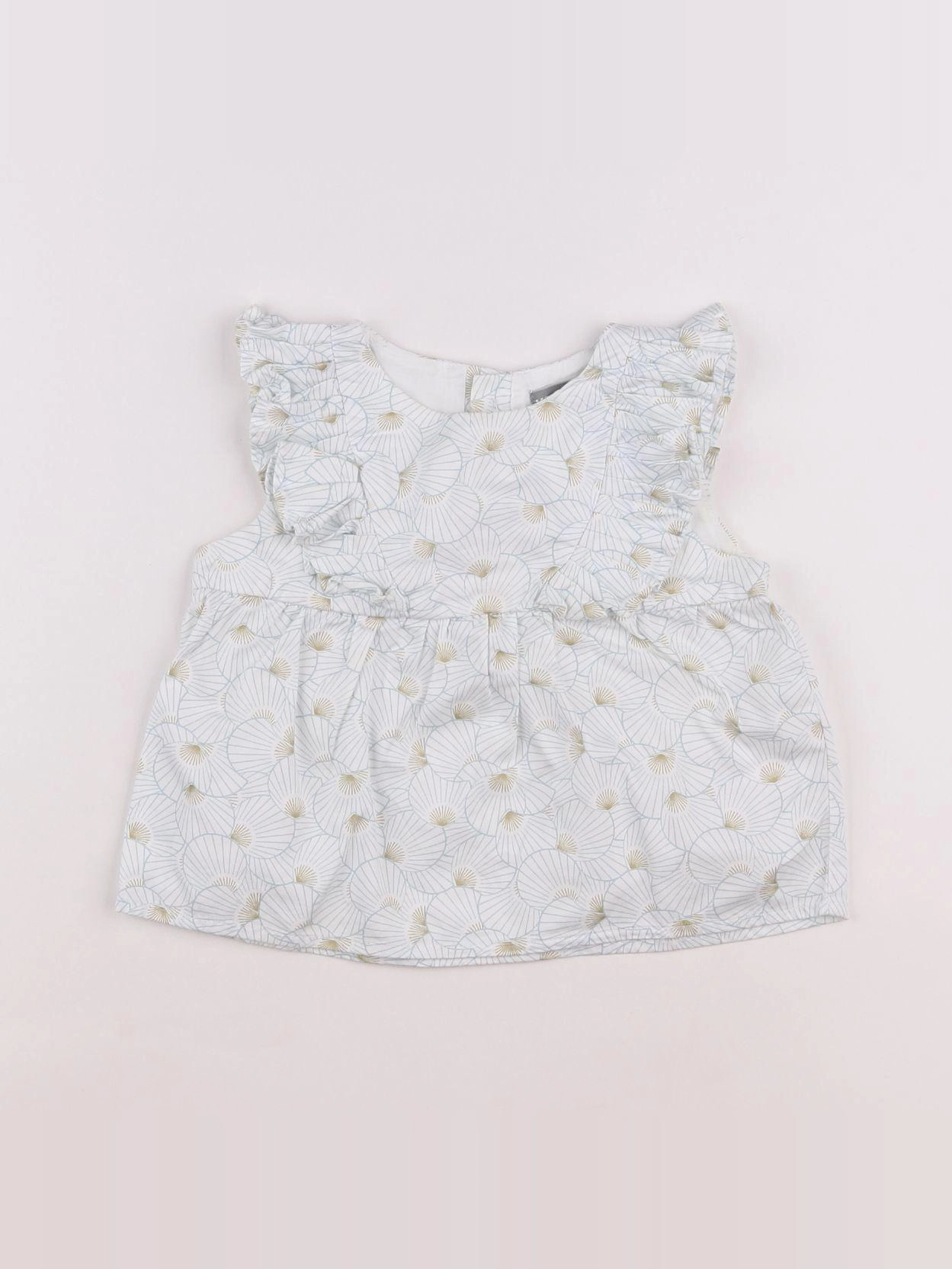 Vertbaudet - blouse blanc, bleu - 2 ans