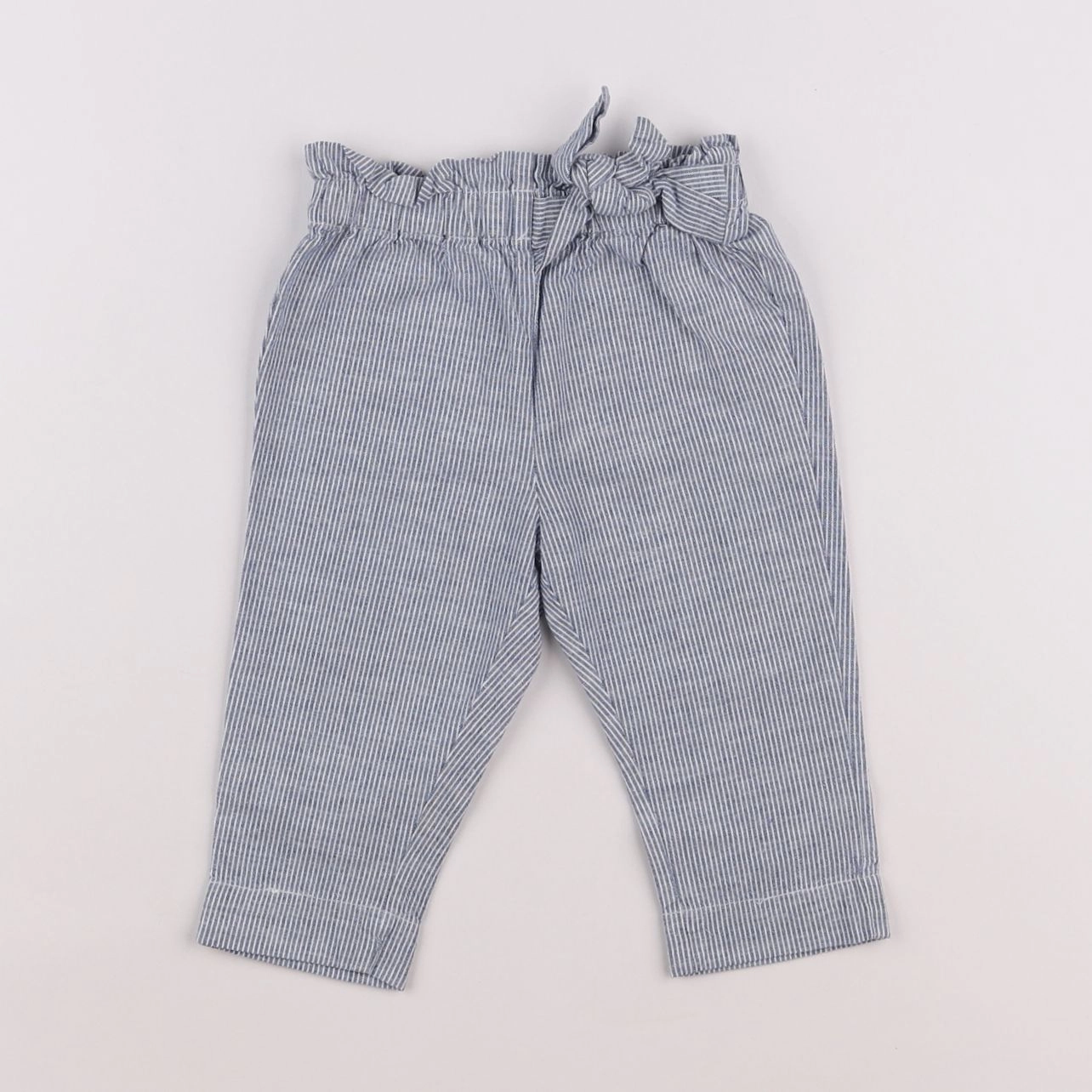 Vertbaudet - pantalon bleu - 9 mois