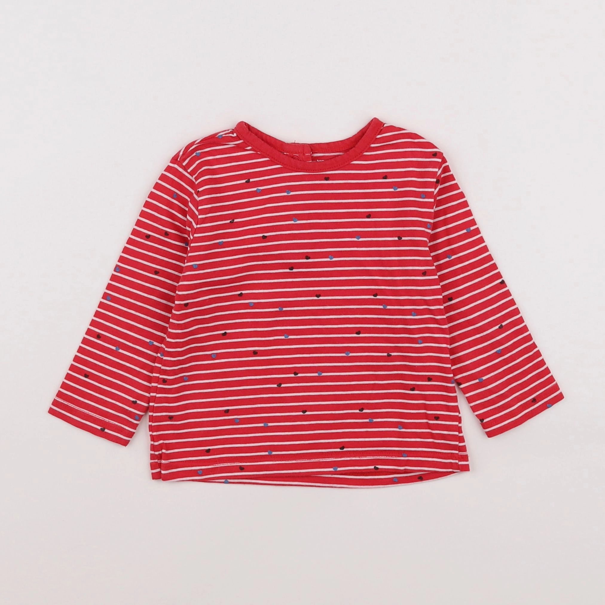 Vertbaudet - tee-shirt rouge - 12 mois