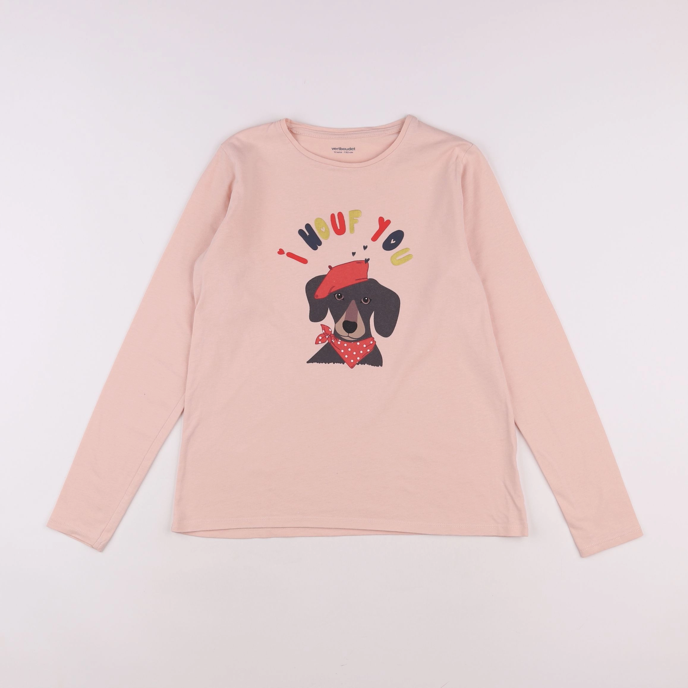 Vertbaudet - tee-shirt rose - 12 ans