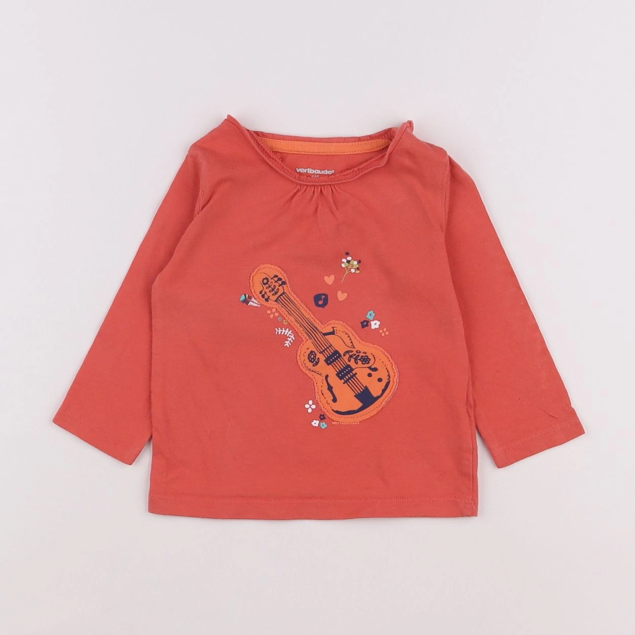 Vertbaudet - tee-shirt orange - 6 mois